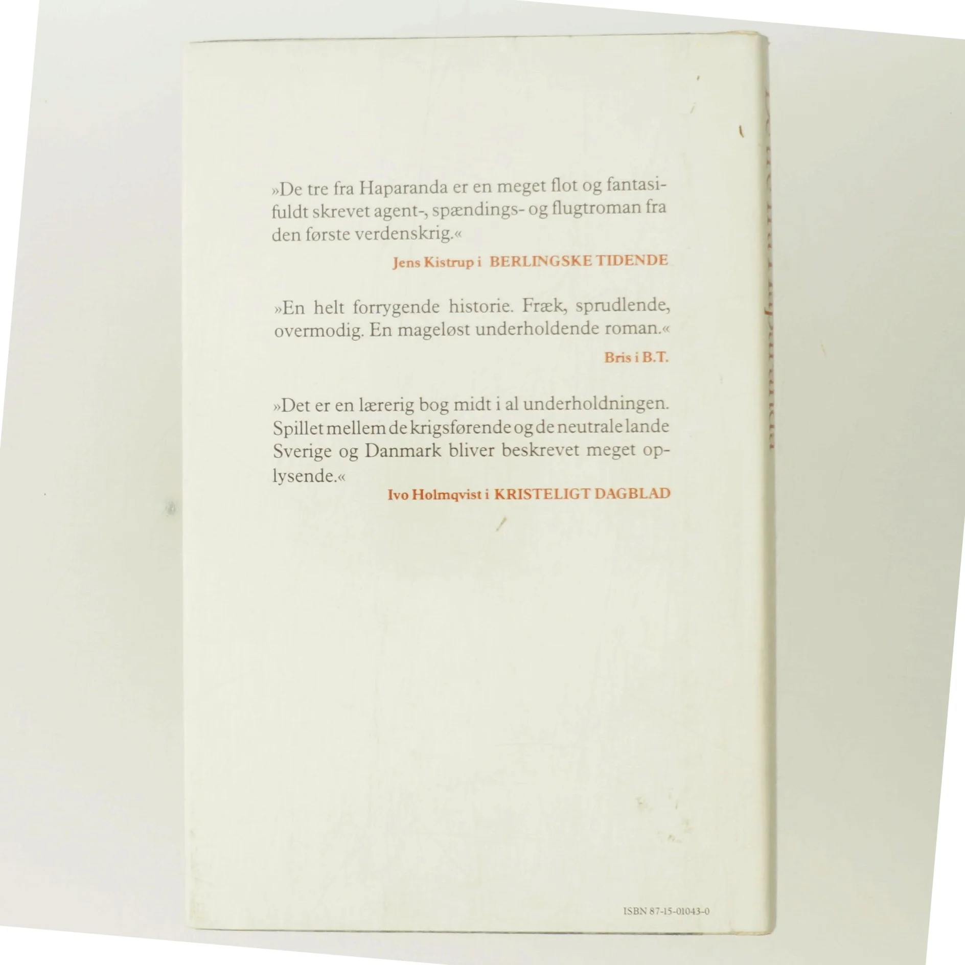 De tre fra Haparanda af Jan Olof Olsson (Bog)