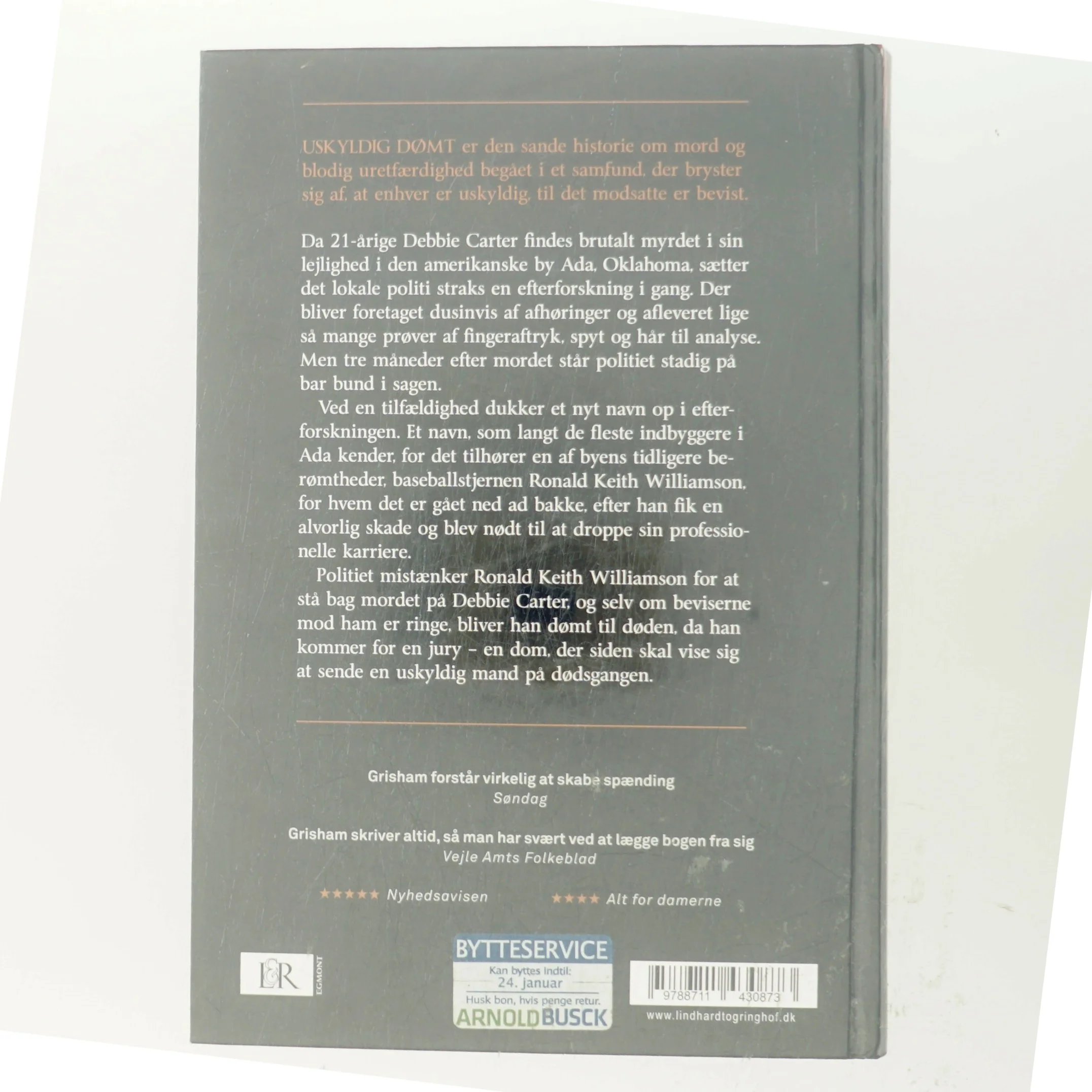 Uskyldig dømt af John Grisham (Bog)