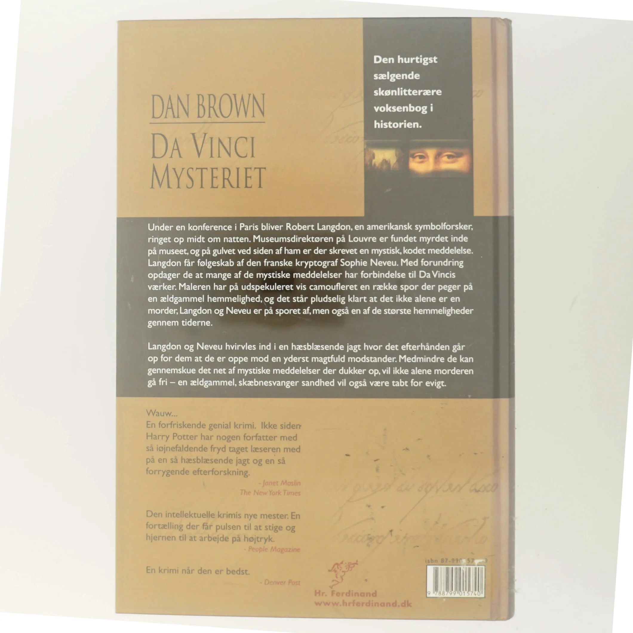 Da Vinci Mysteriet af Dan Brown (Bog)