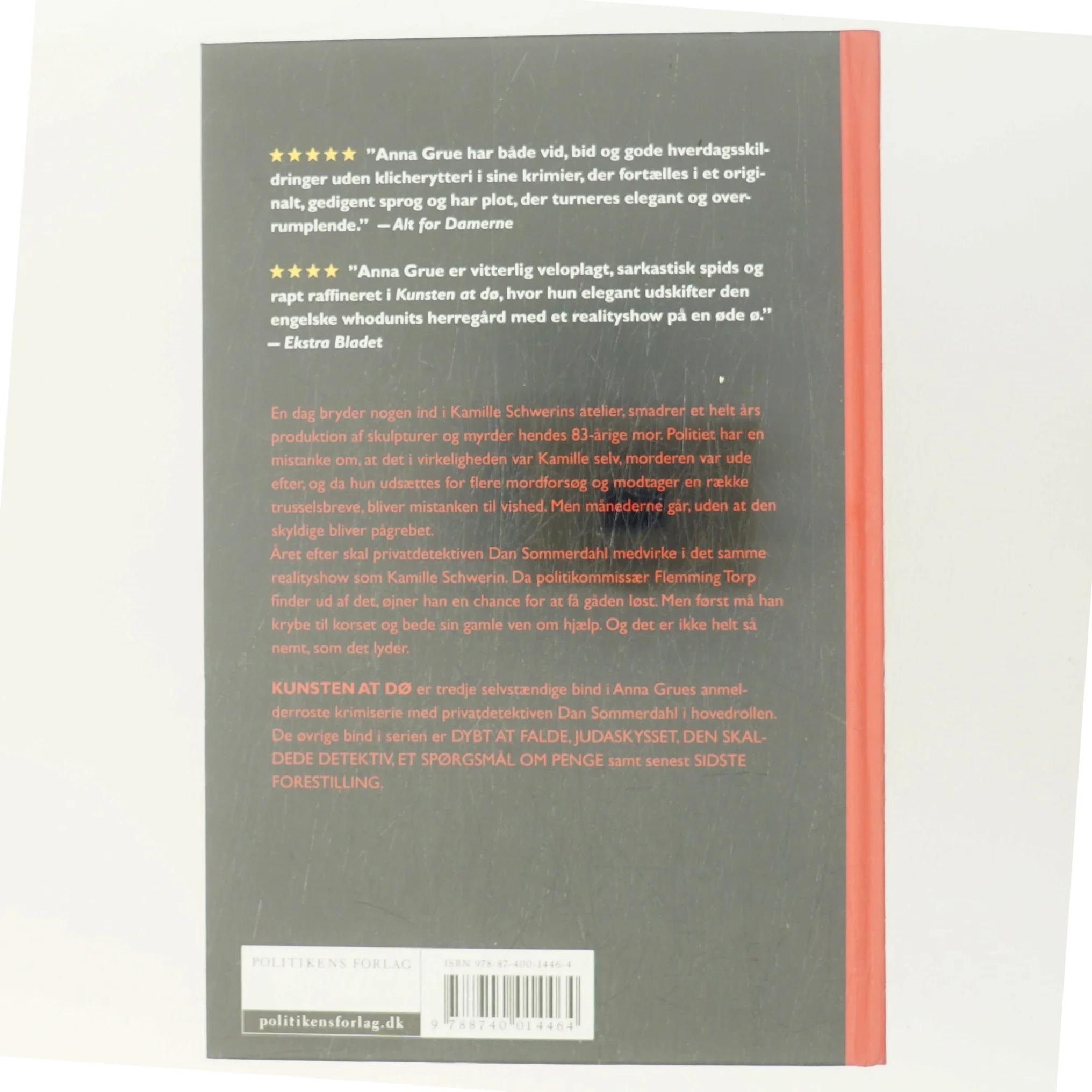 Kunsten at dø af Anna Grue (Bog)