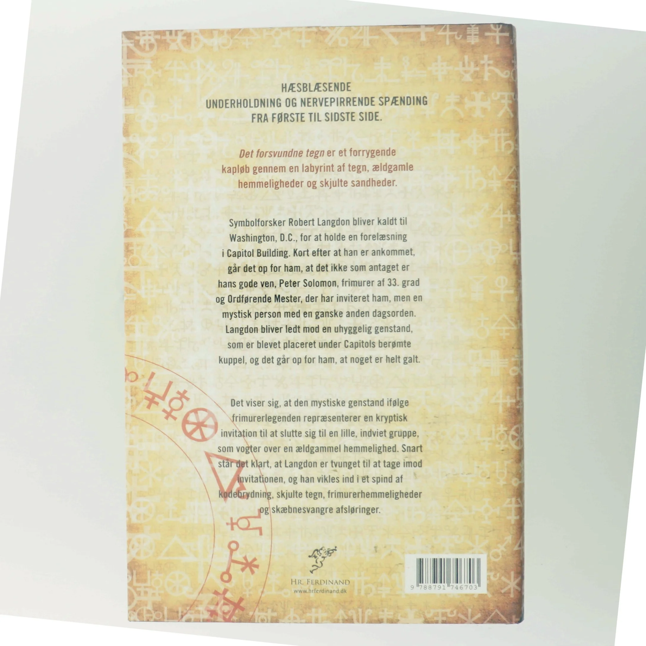 Det forsvundne tegn af Dan Brown (Bog)