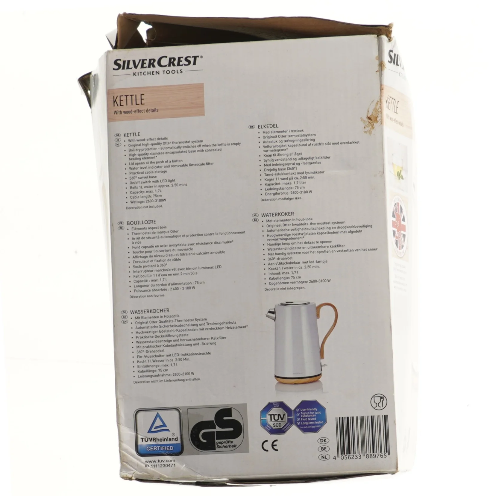 Elektrisk elkedel fra SilverCrest (str. 24 cm)