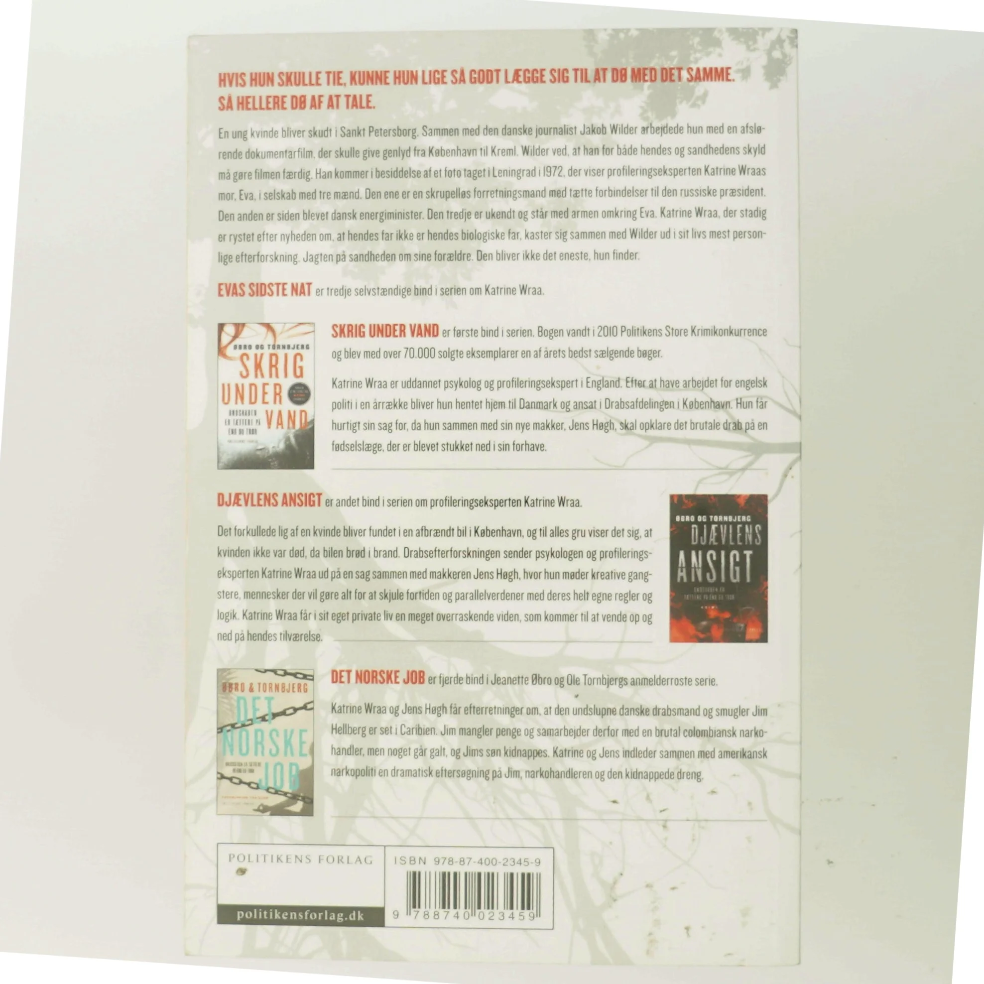 Evas sidste nat af Jeanette Øbro Gerlow (Bog) fra Politikens Forlag