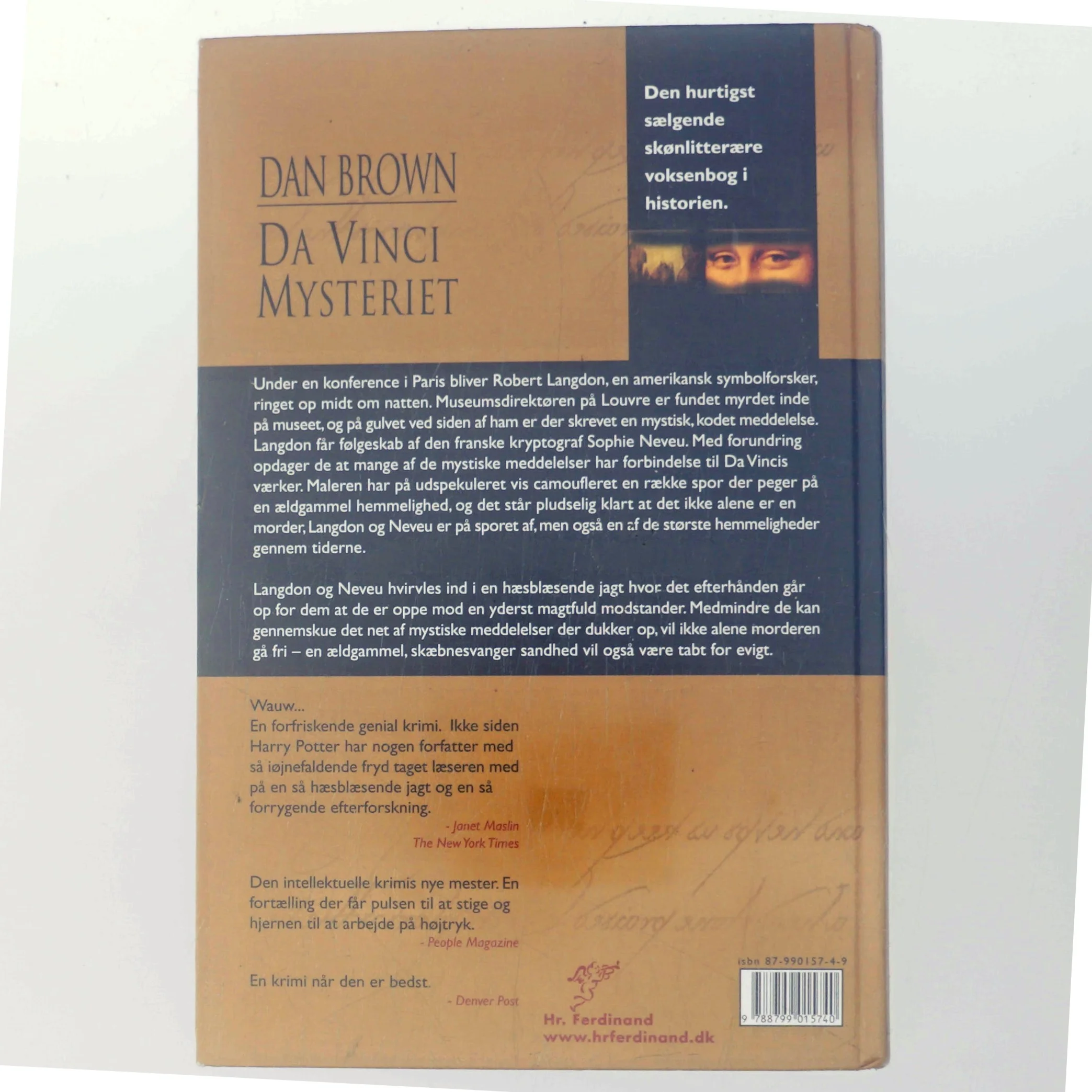 Da Vinci Mysteriet af Dan Brown (Bog)
