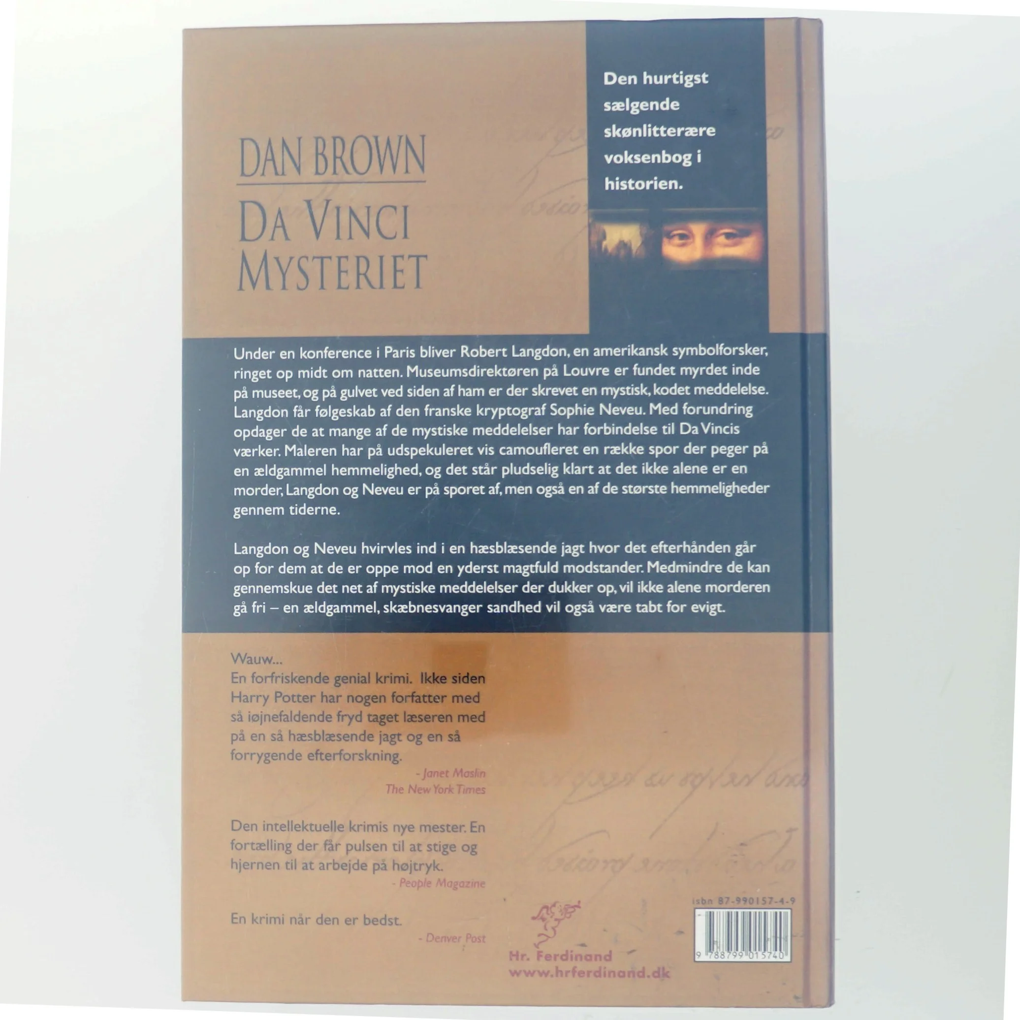 Da Vinci Mysteriet af Dan Brown (Bog)