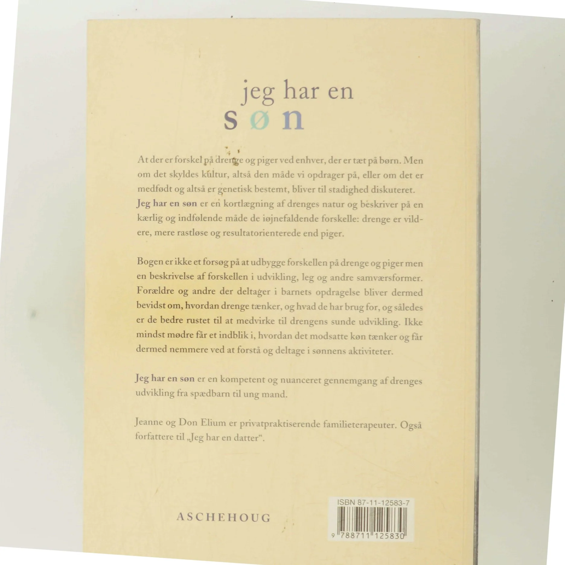 Jeg har en søn af Jeanne og Don Elium (Bog)