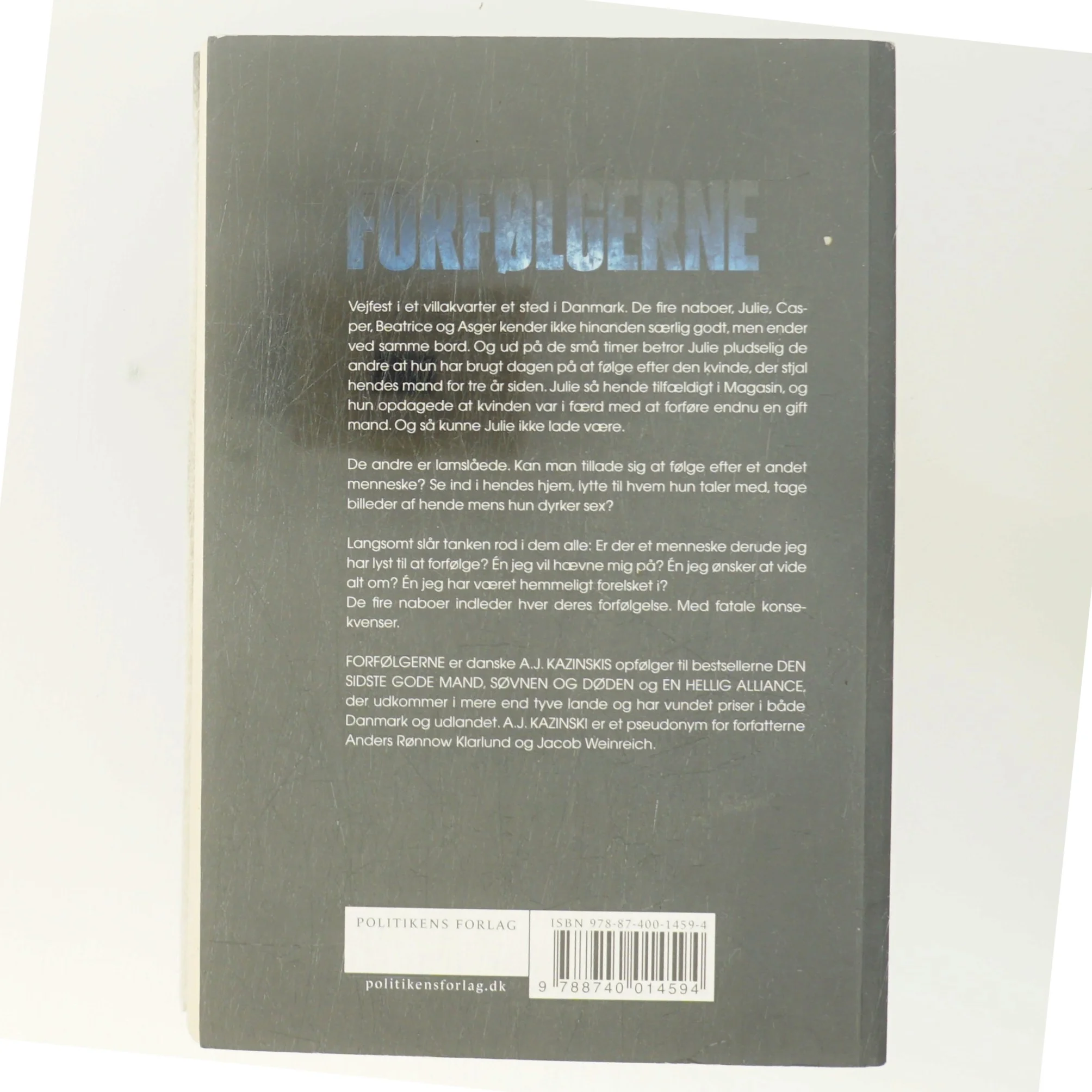 Forfølgerne af A. J. Kazinski (Bog)