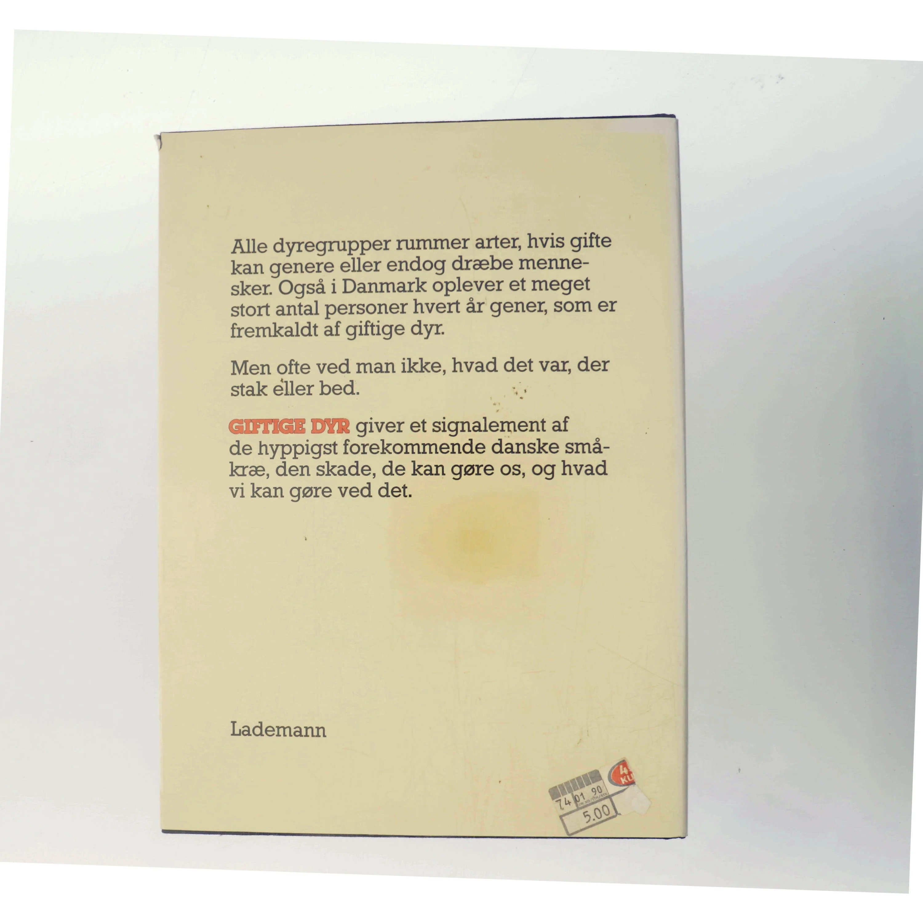 Giftige Dyr af Torben W. Langer (Bog)