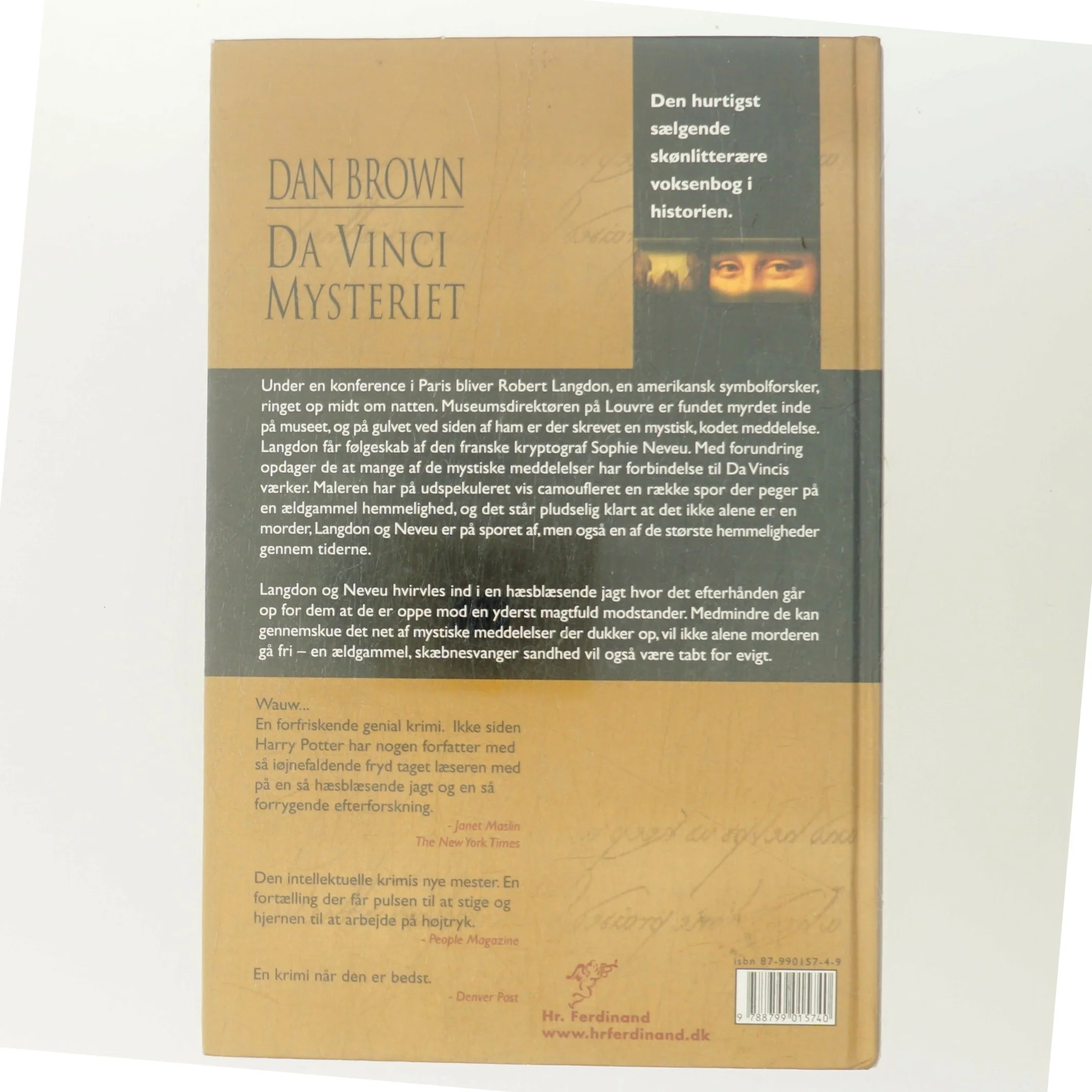 Da Vinci Mysteriet af Dan Brown (Bog)