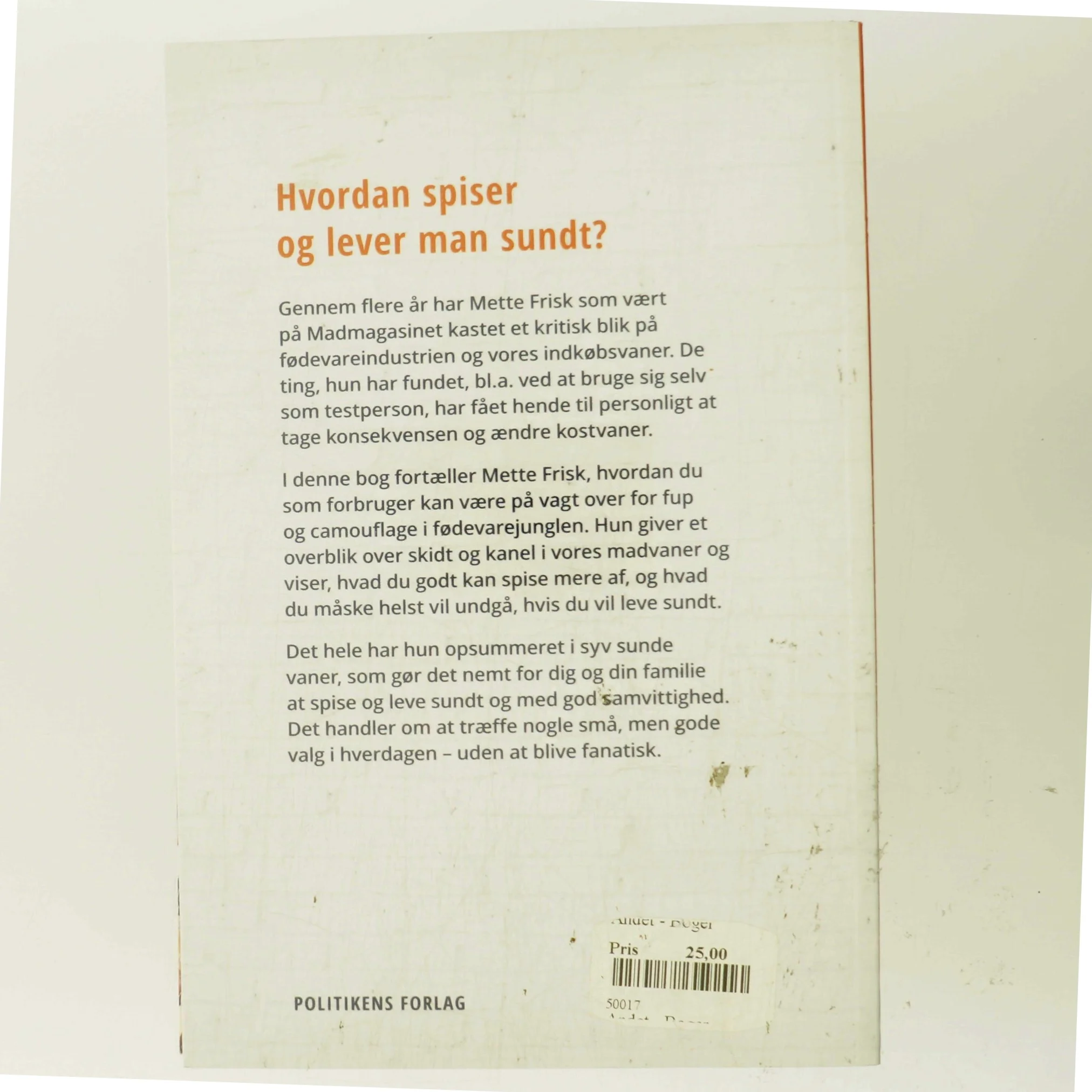 Syv sunde vaner af Mette Frisk (Bog)