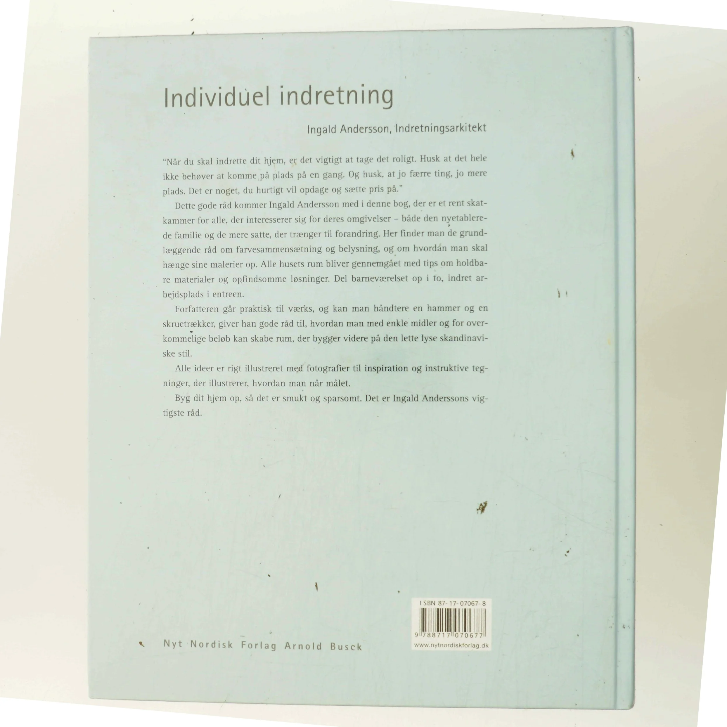 Individuel indretning af Ingald Andersson (Bog)