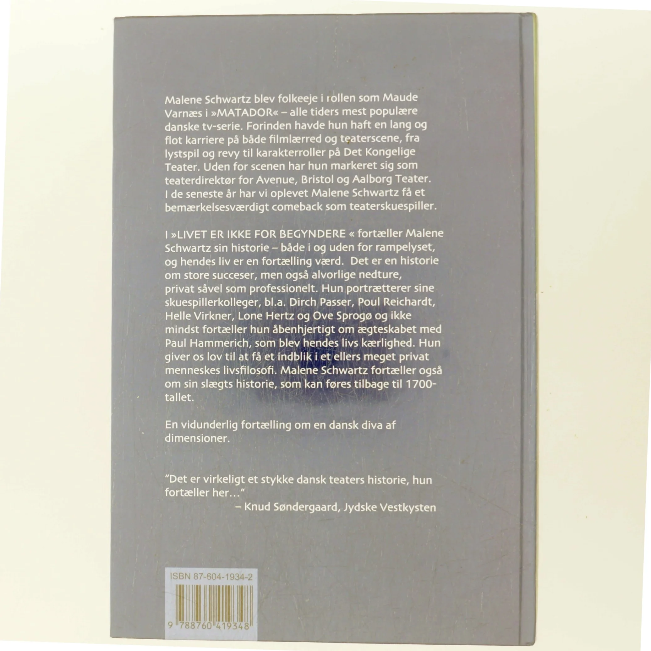 Livet er ikke for begyndere af Malene Schwartz (Bog)