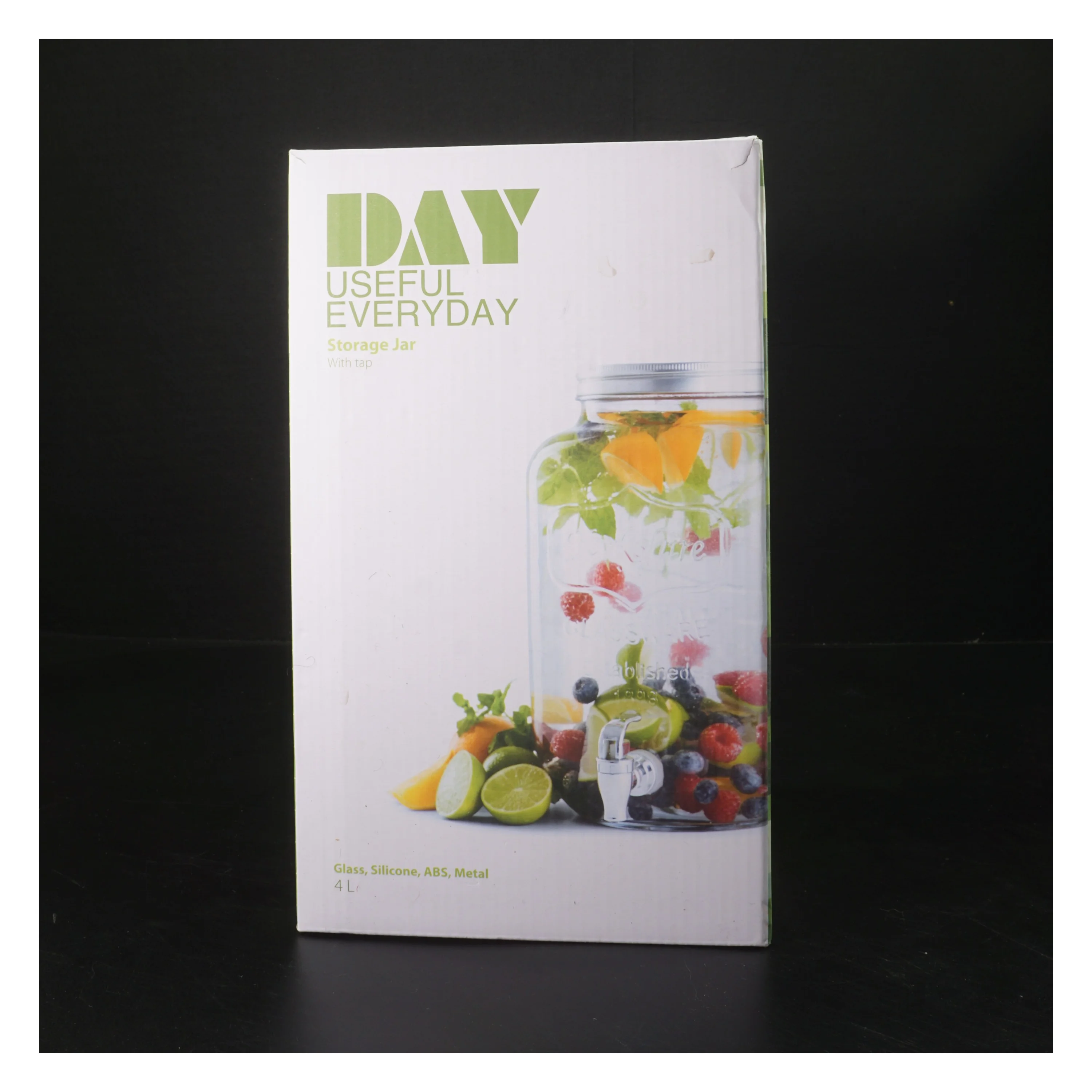 Opbevaringsglas med skruelåg og tappehane fra DAY (str. 26 cm)