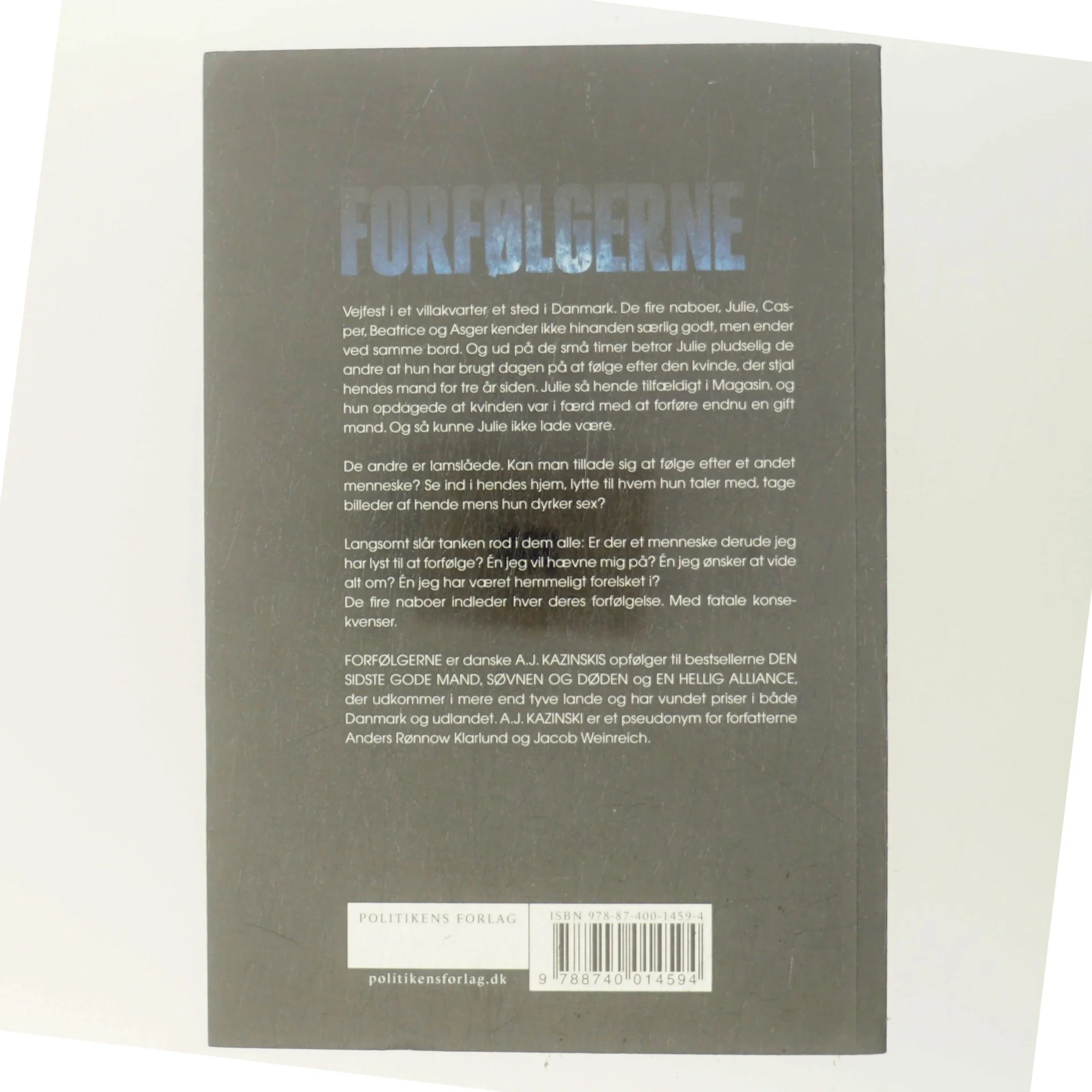 Forfølgerne af A. J. Kazinski (Bog)