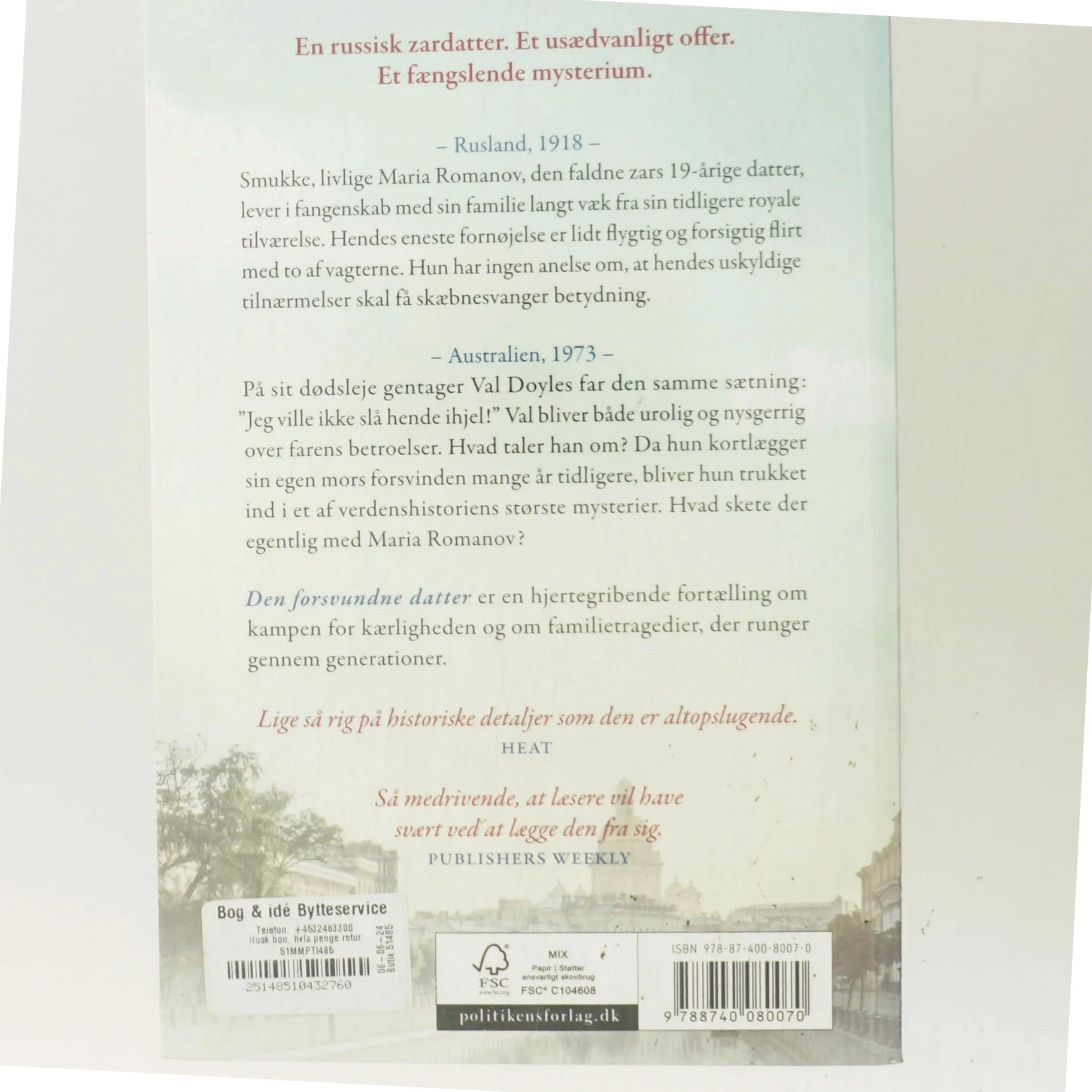 Den forsvundne datter : roman af Gill Paul (Bog)