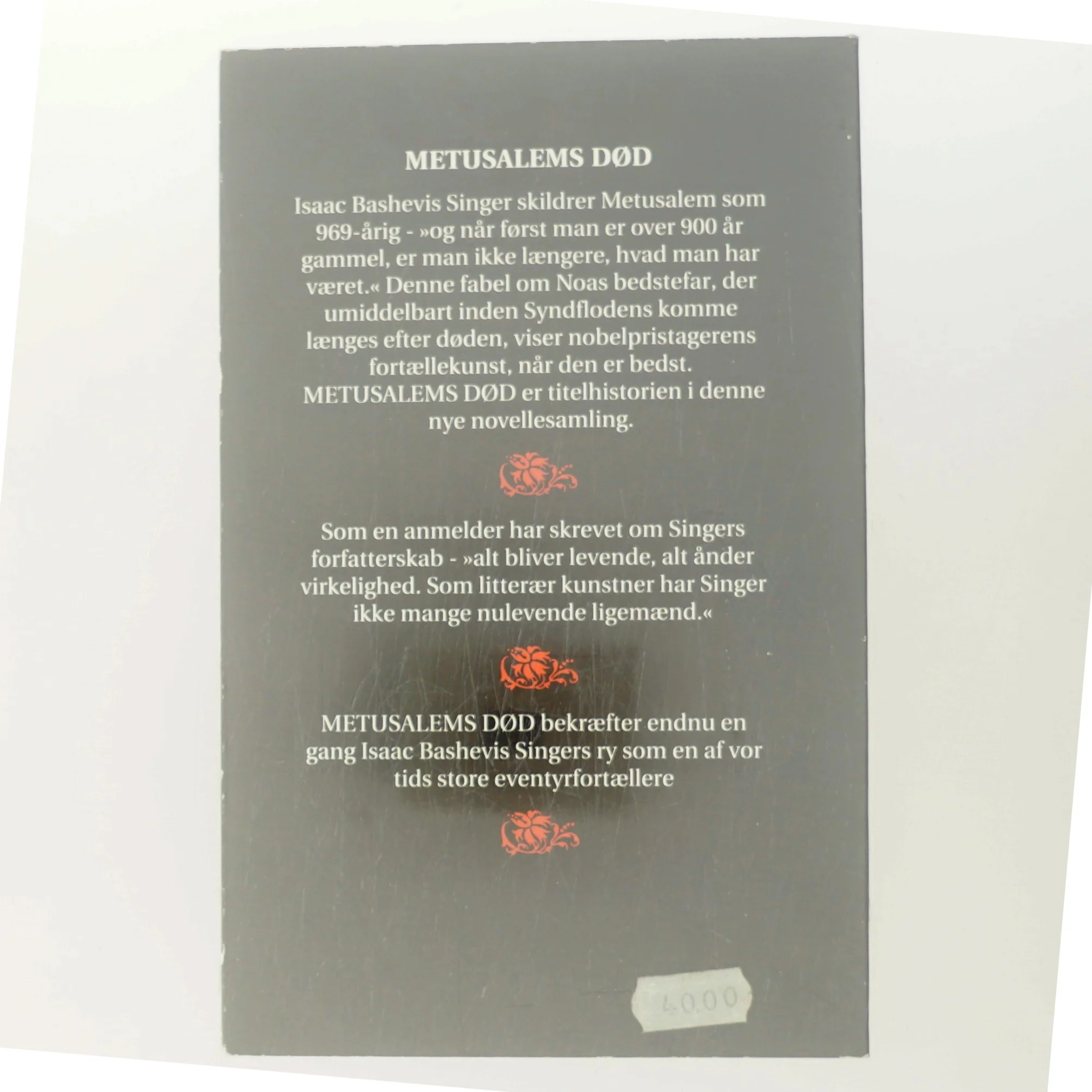 Metusalems død af Isaac Bashevis Singer (Bog)