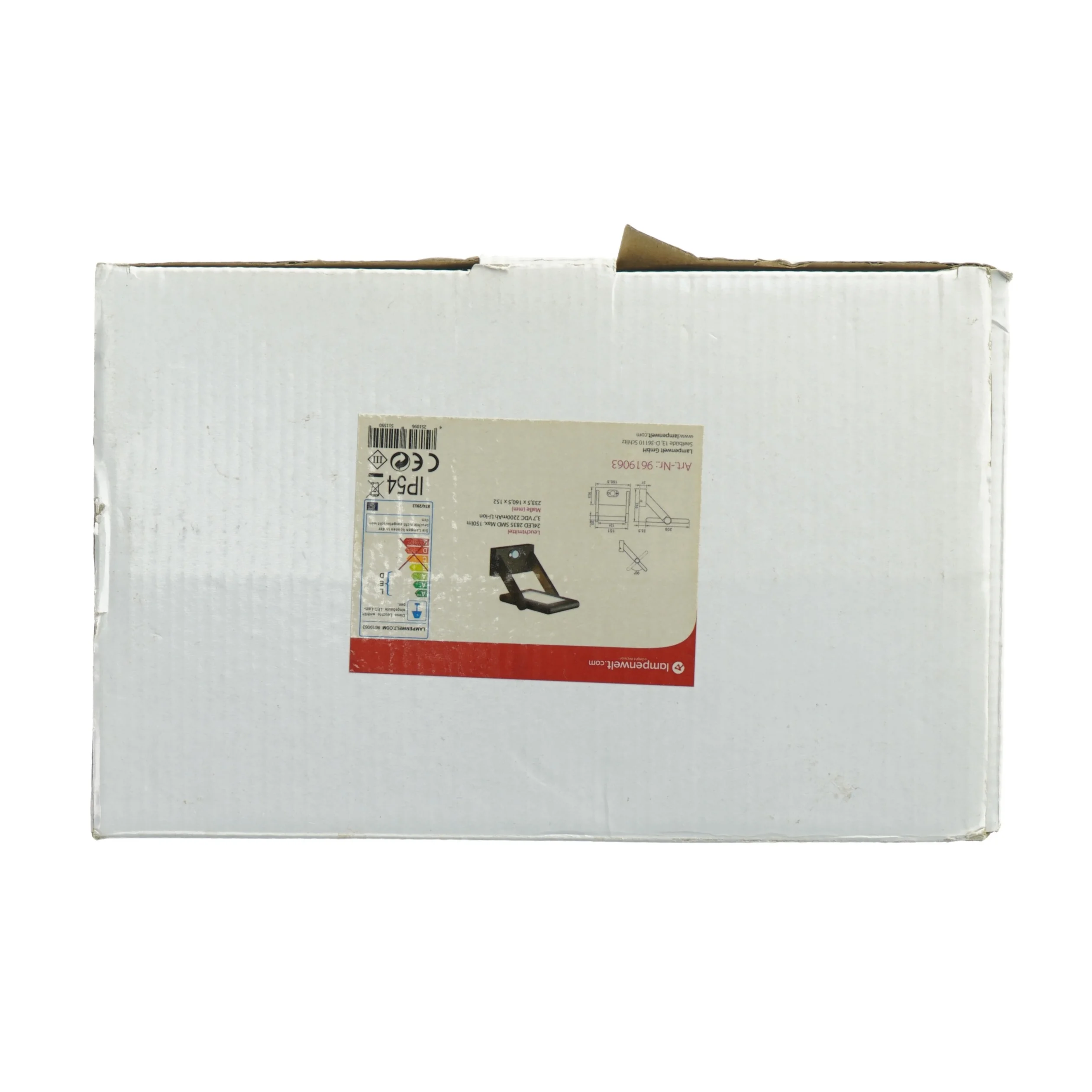 Udendørs solcellelampe med bevægelsessensor (str. 23, x 16 cm)