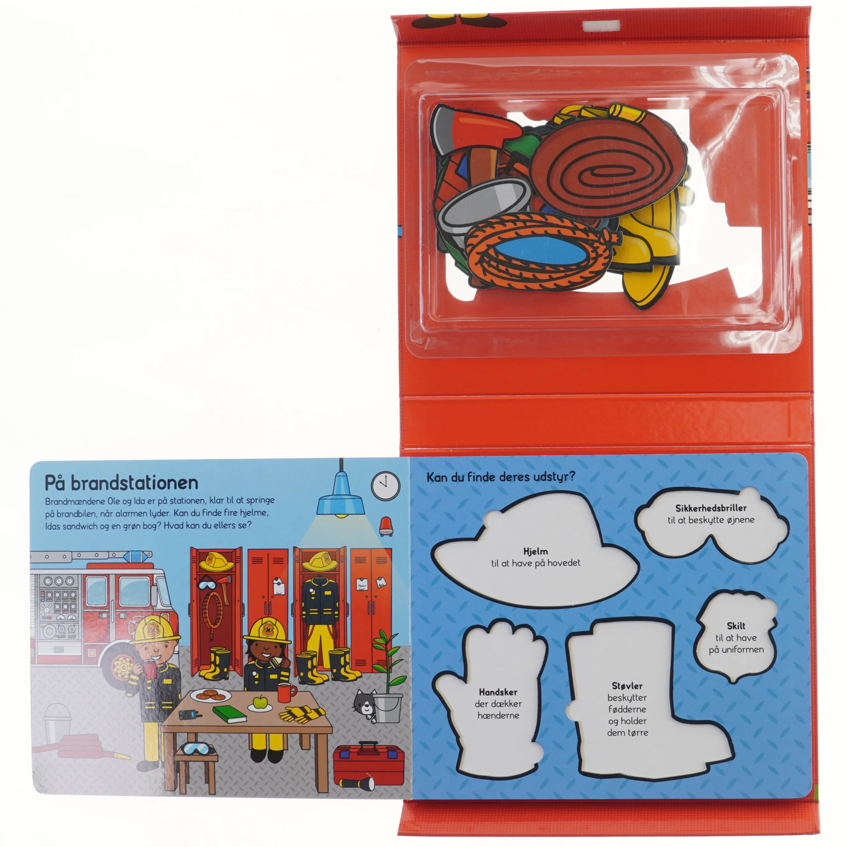 Brandmand puslespil og bog fra Skal vi lege (str. 28x24 cm)