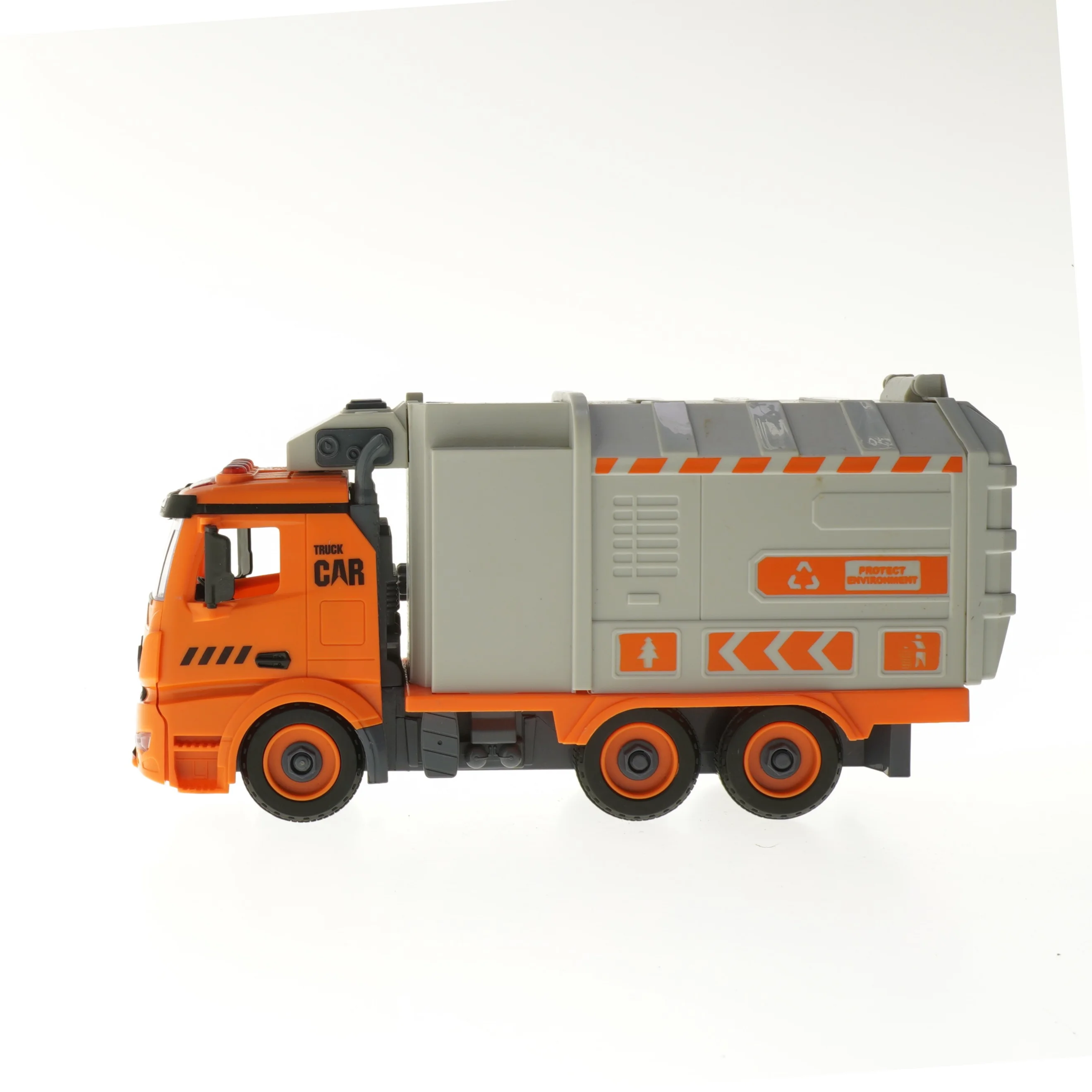 Lille legetøjsskraldebil (str. 15x9x30 cm)