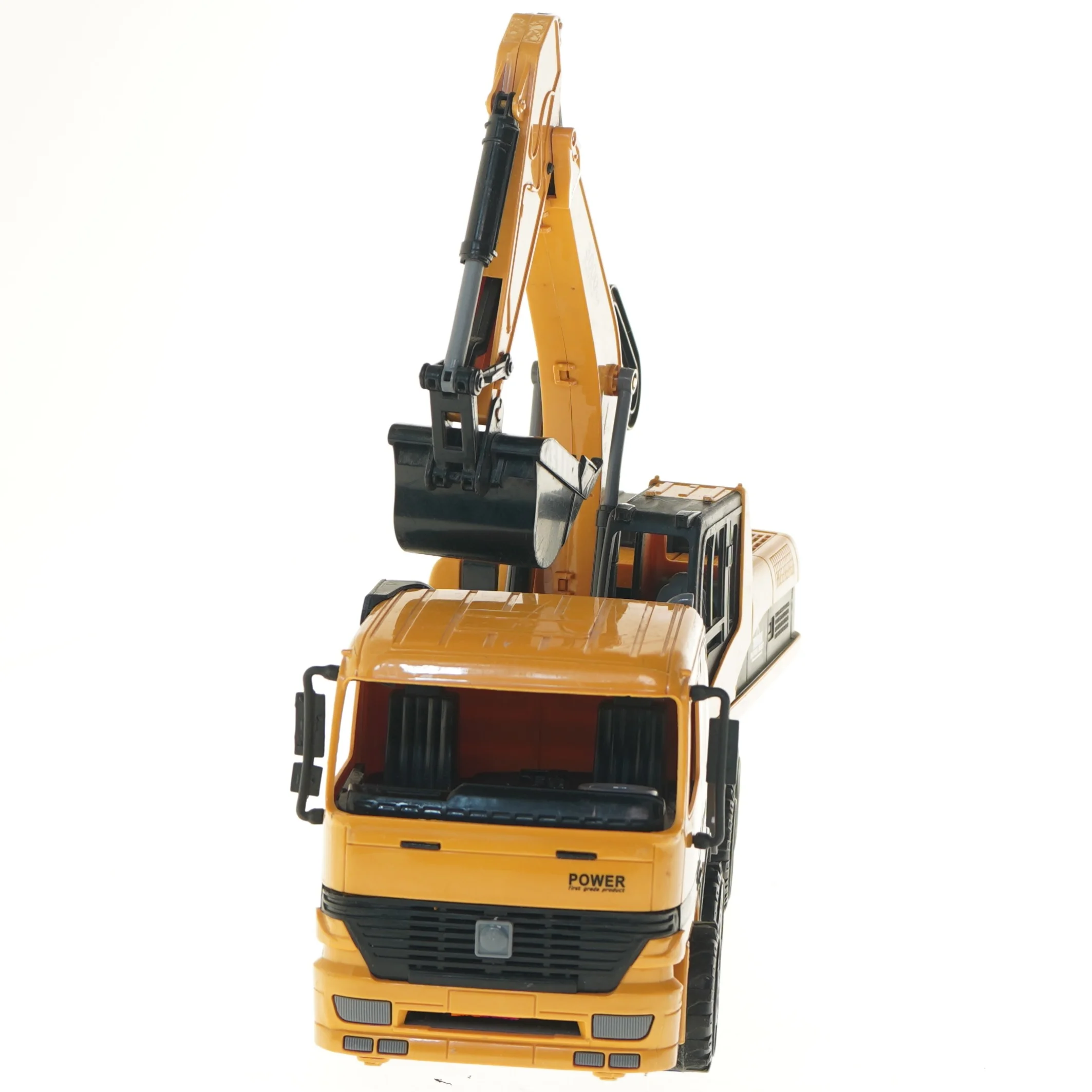 Legetøj lastbil med gravemaskine (str. 35x33 cm)
