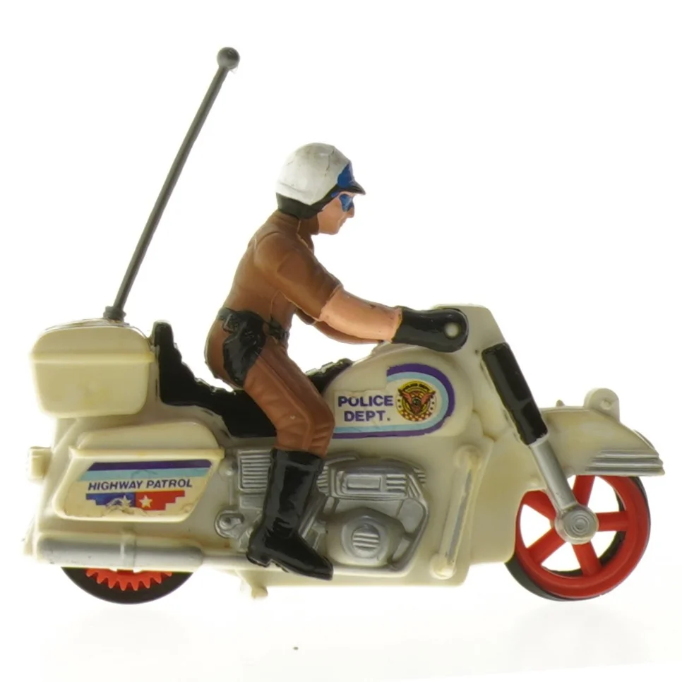 Legetøjspolitimotorcykel med figur (str. 14 cm)