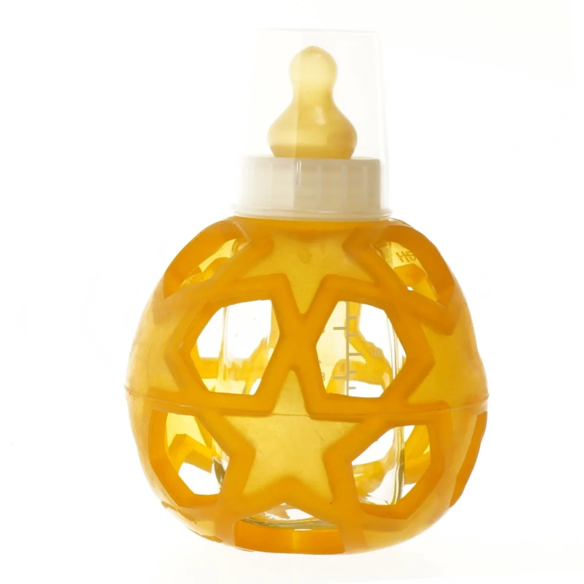 Babyflaske med silikonestøtte fra Hevea (str. 150 ml cm)