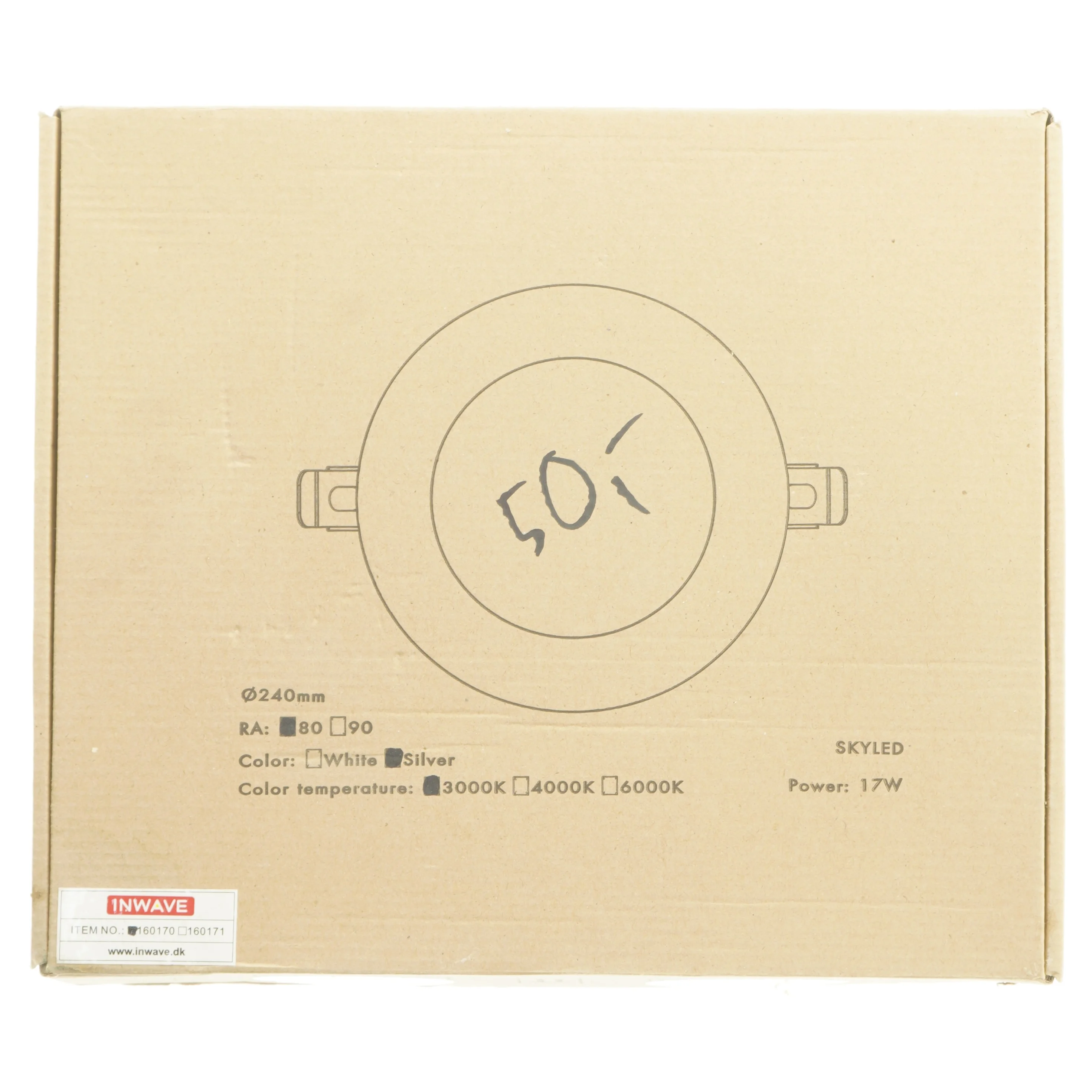 Indbygget LED-spot Ø 24 cm (str. Ø 24 cm)