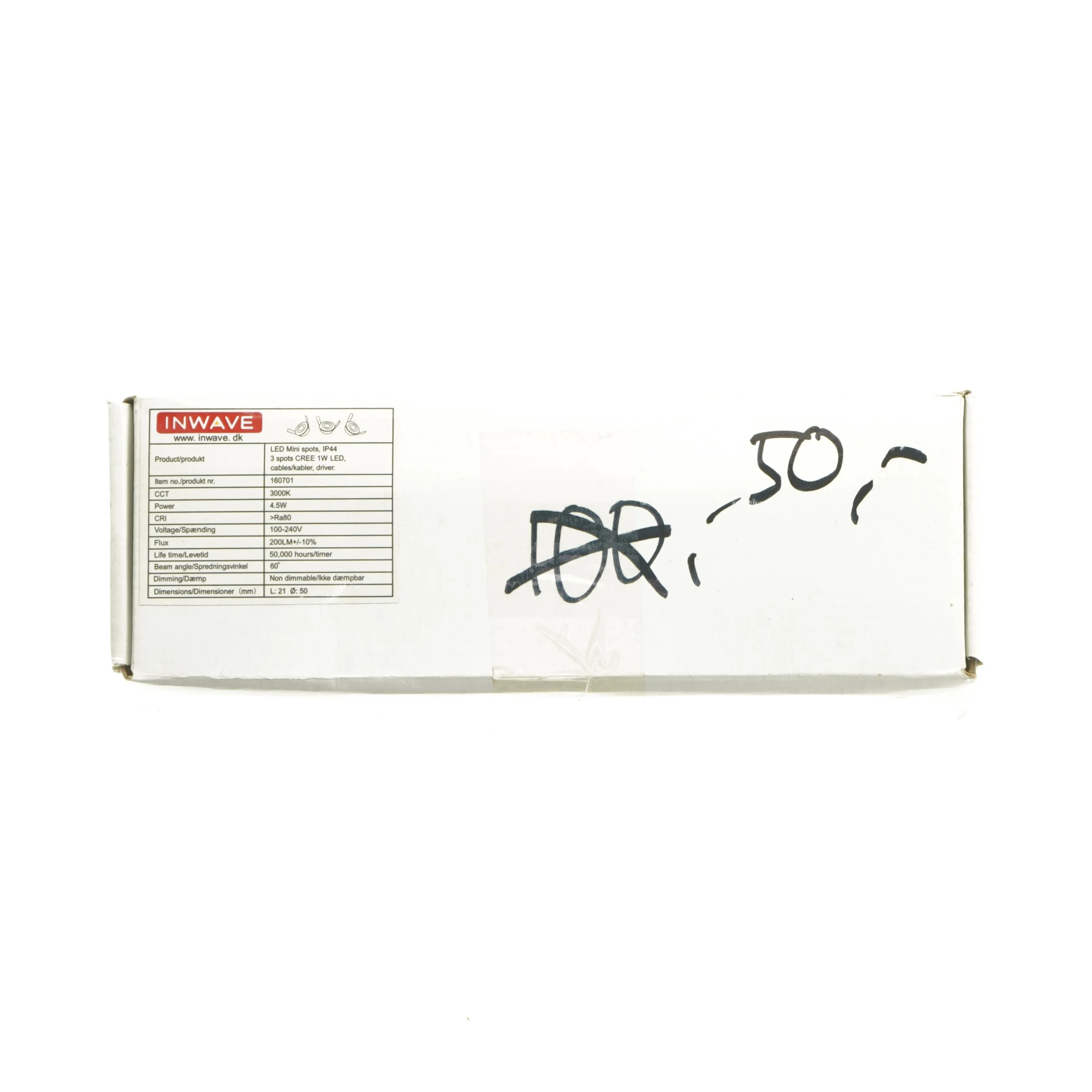 Spotlamper fra Inwave (str. Ø 5 cm)