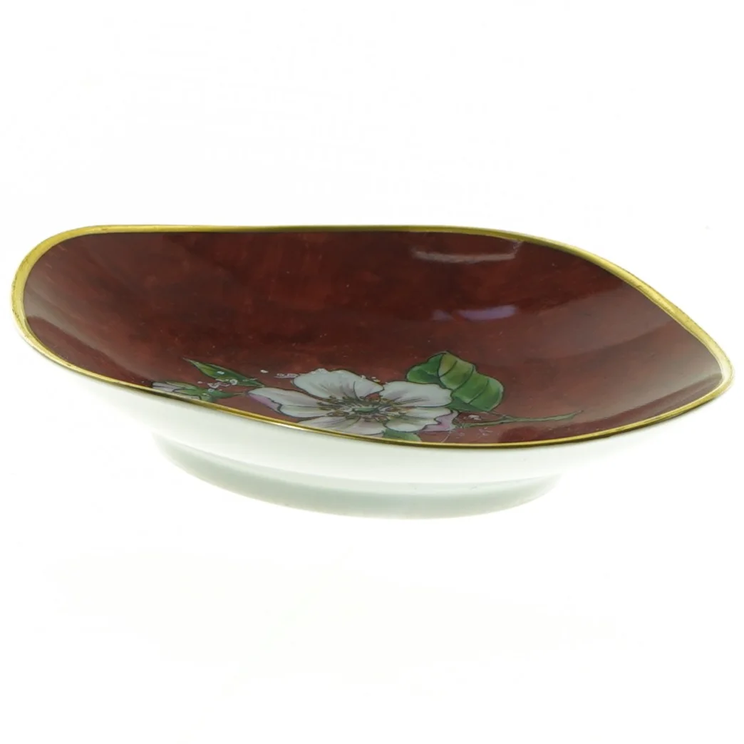 Keramikfad med blomstermotiv (str. 12 x 12 cm)