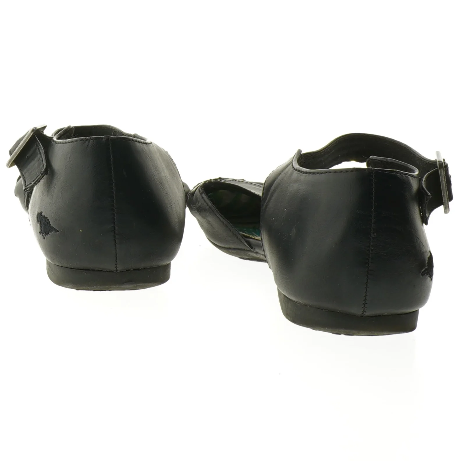 Brugte damesandaler med blomsterprint (str. 40)