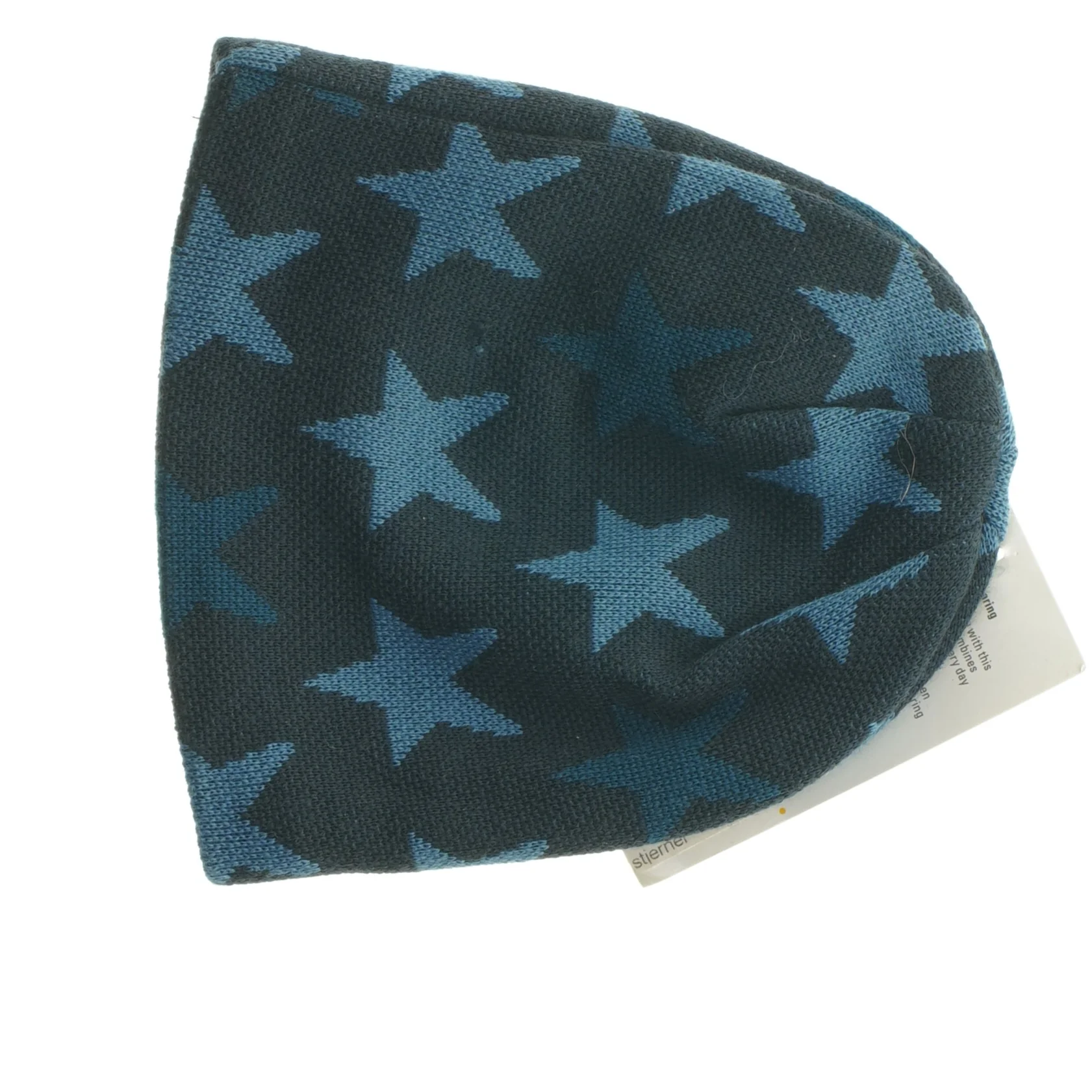 Mørkeblå hue med stjernemønster fra Mikk-line (str. 86-92)