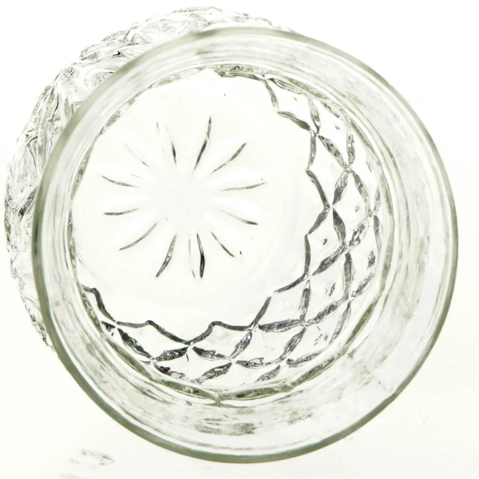 Glas vase i krystal look (str. 12 x 9 cm)