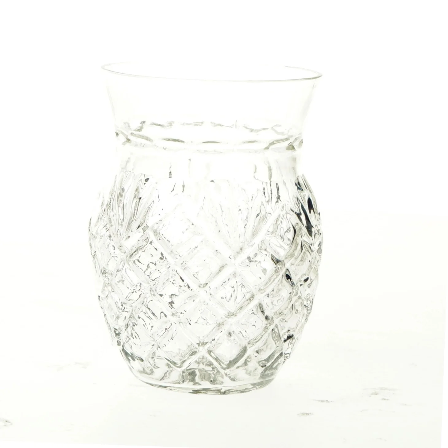 Glas vase i krystal look (str. 12 x 9 cm)