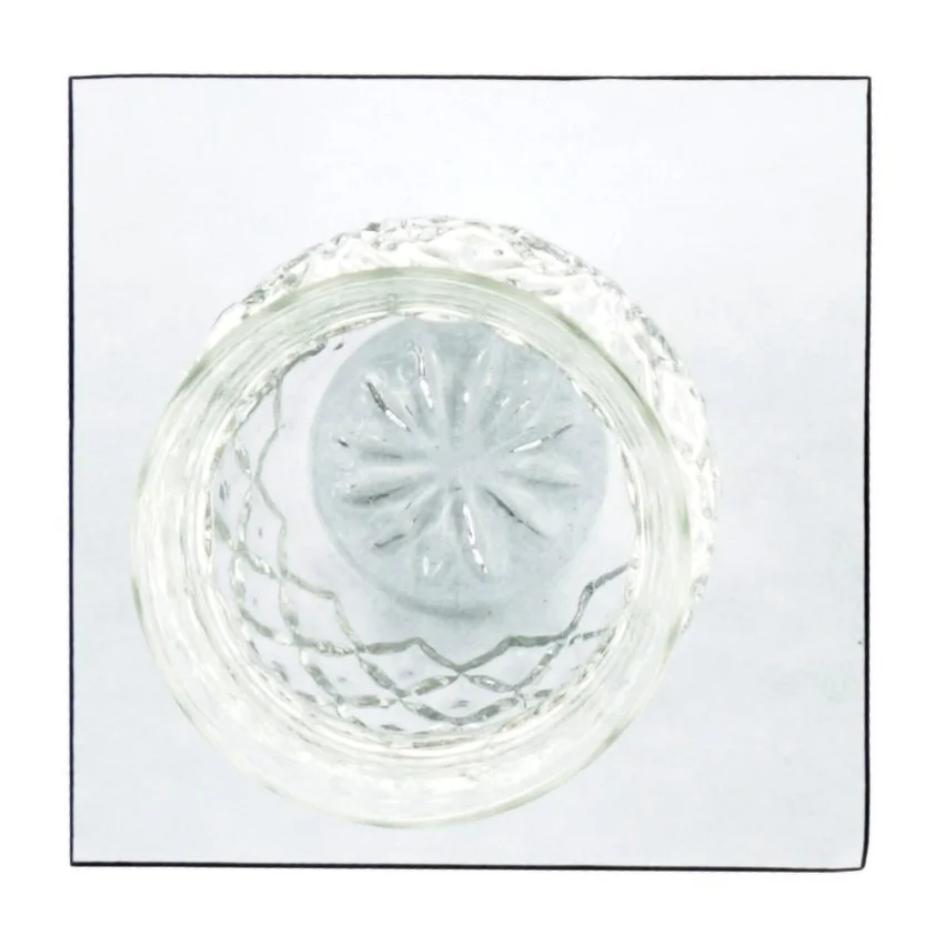 Glas vase i krystal look (str. 12 x 9 cm)