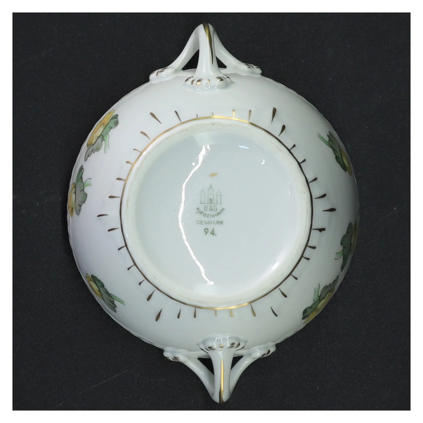 Porcelæns sukkerskål uden låg fra B&G (str. Ø 11 cm)