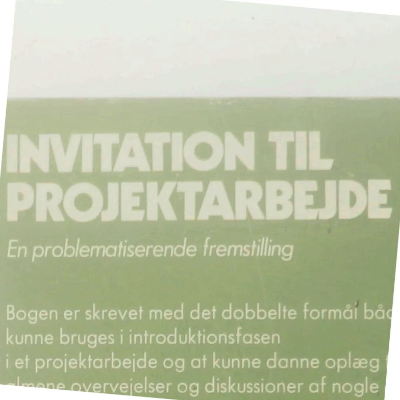 Invitation til Projektarbejde af Carl Holten-Andersen (Bog)