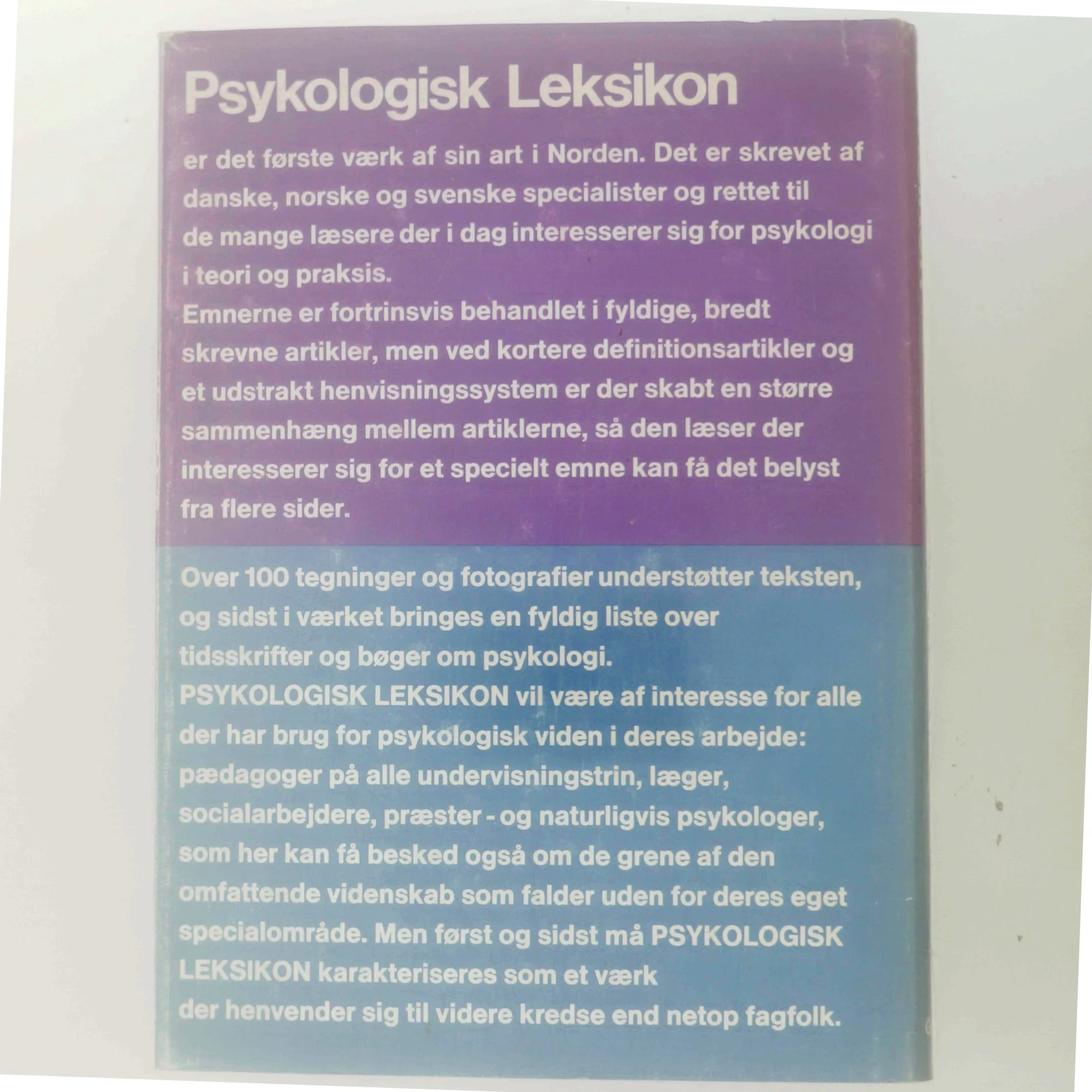 Psykologisk Leksikon af K. B. Madsen (Bog)