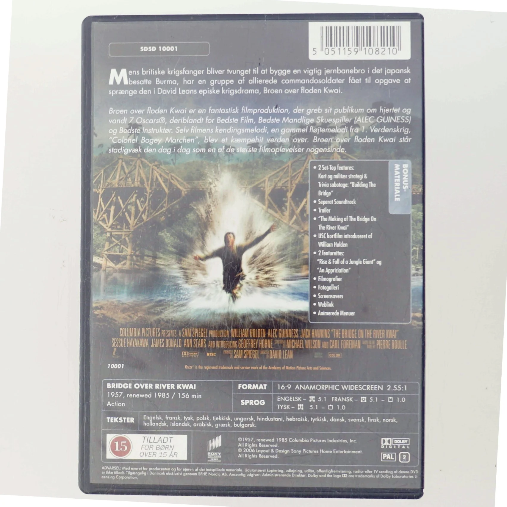 Broen over Floden Kwai med William Holden (DVD)