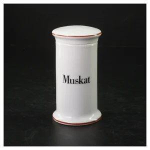 Krydderiglas med låg fra B&G (str. Ø 6,5x11,5 cm)