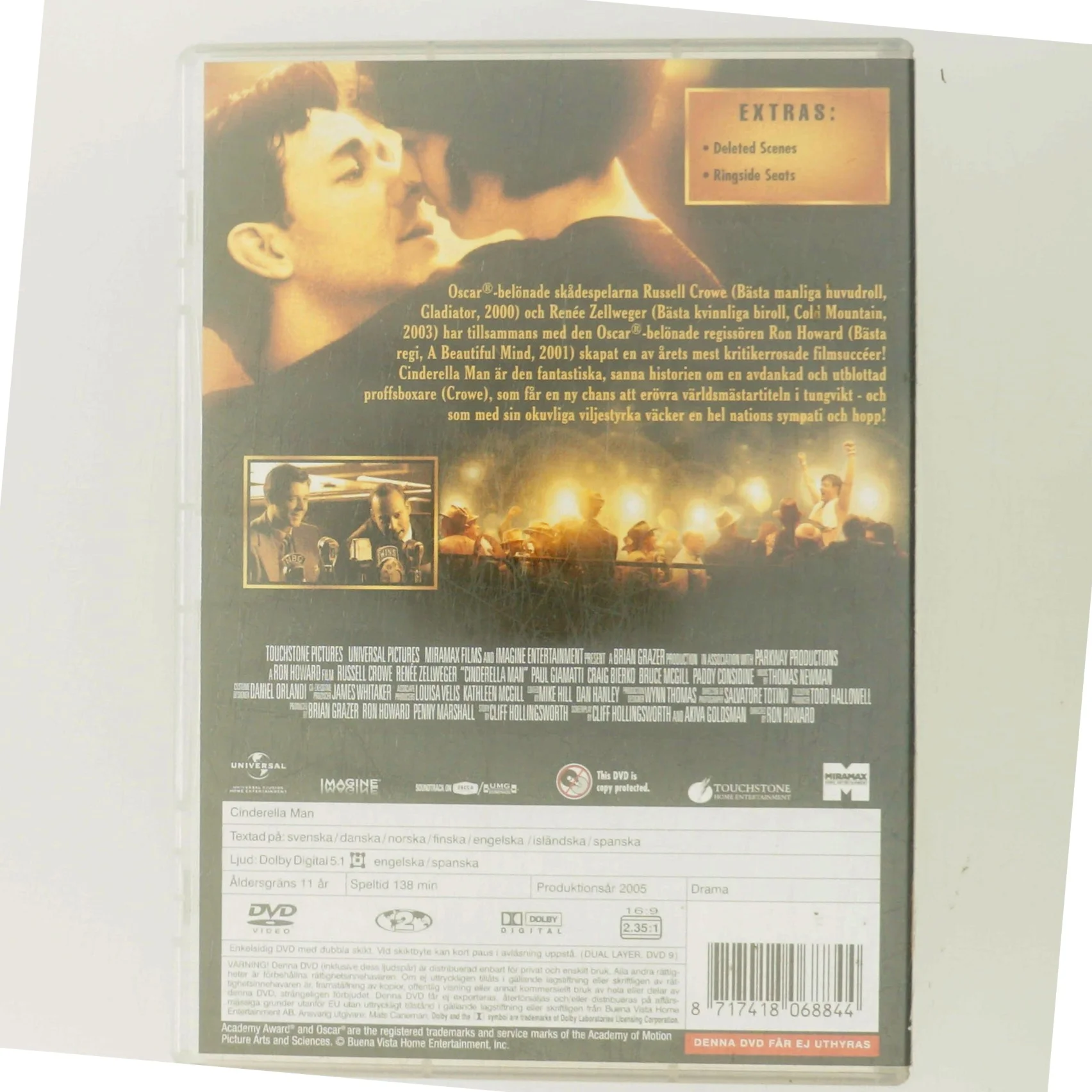 Cinderella Man med Russell Crowe (DVD)