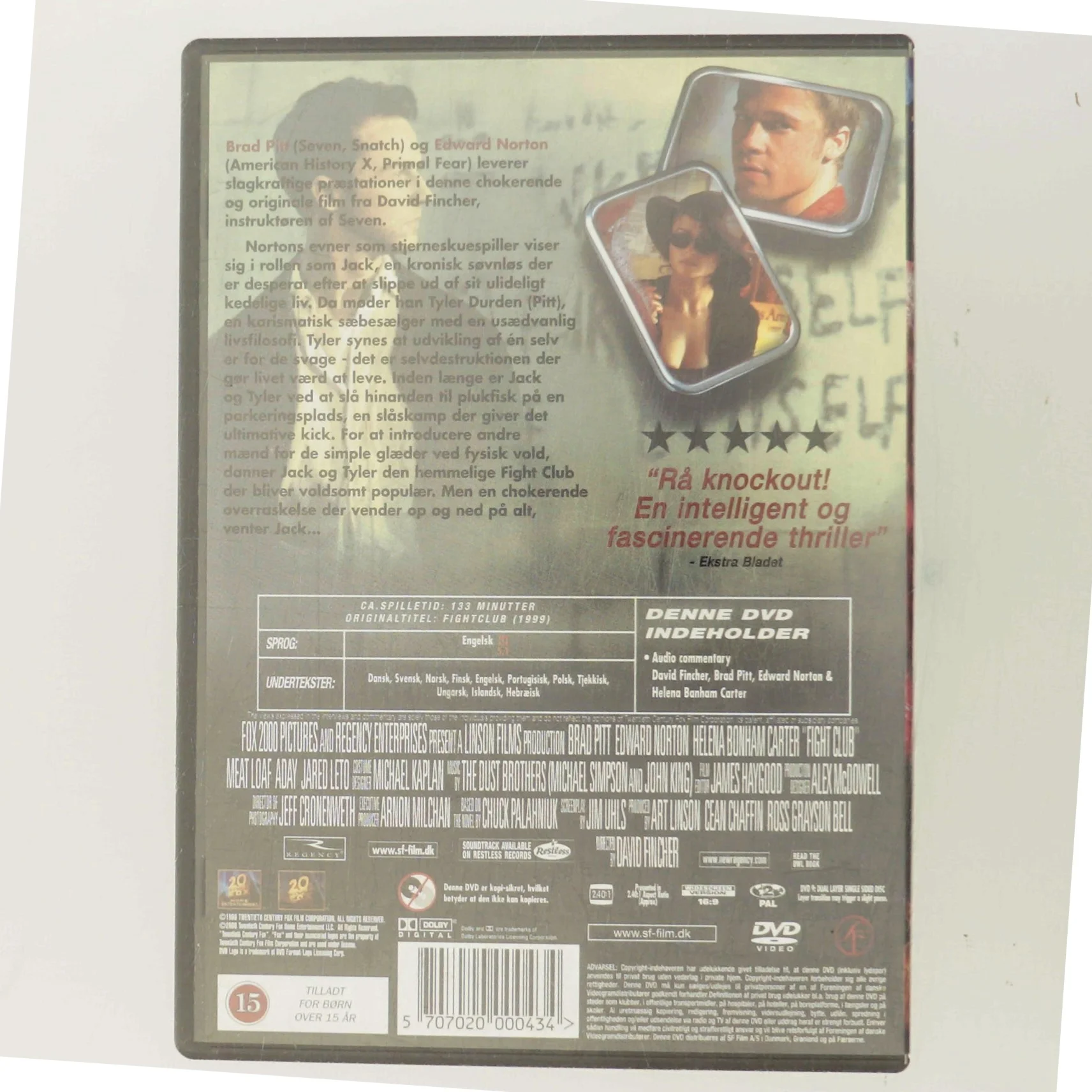 Fight Club med Brad Pitt (DVD)