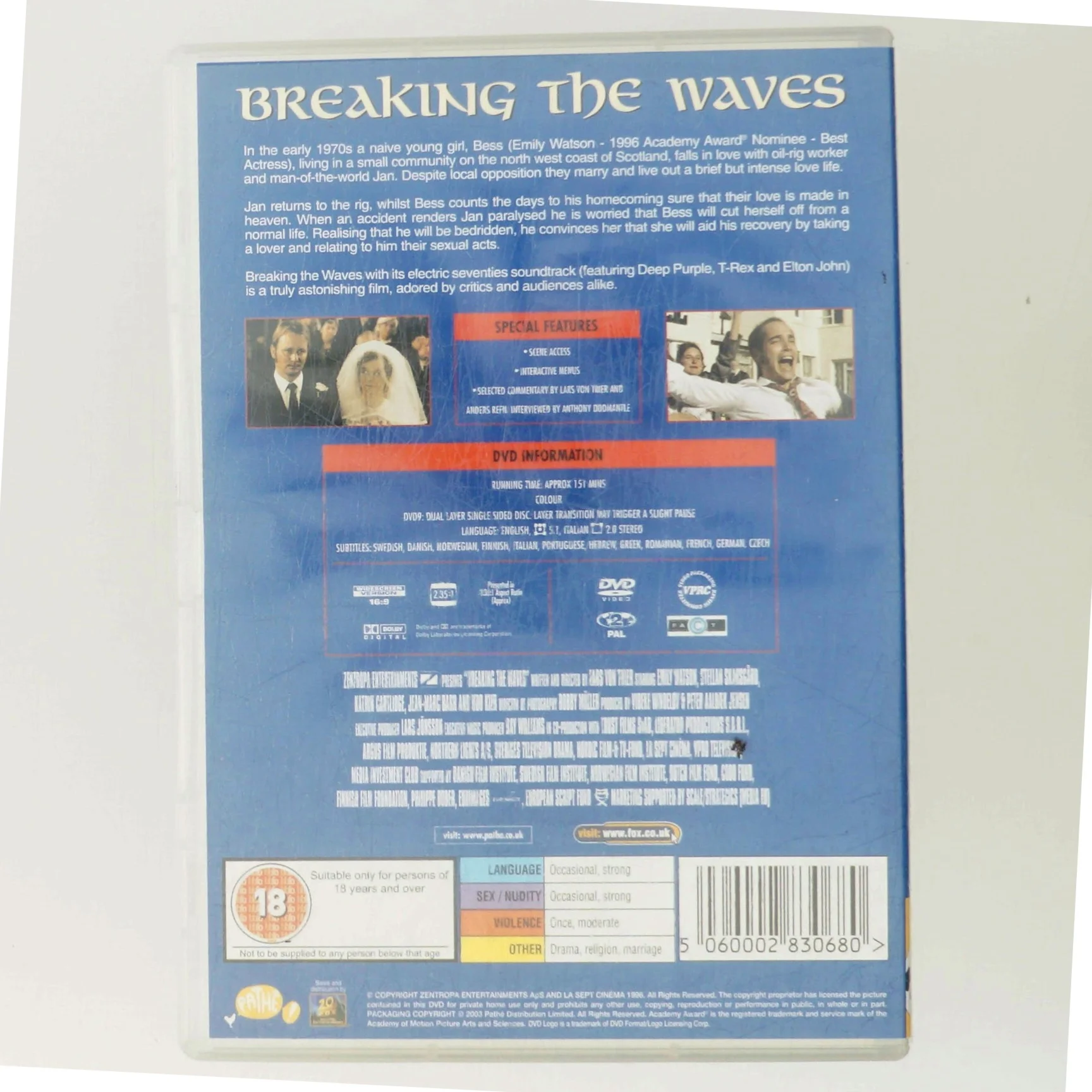Breaking the Waves med Emily Watson (DVD)
