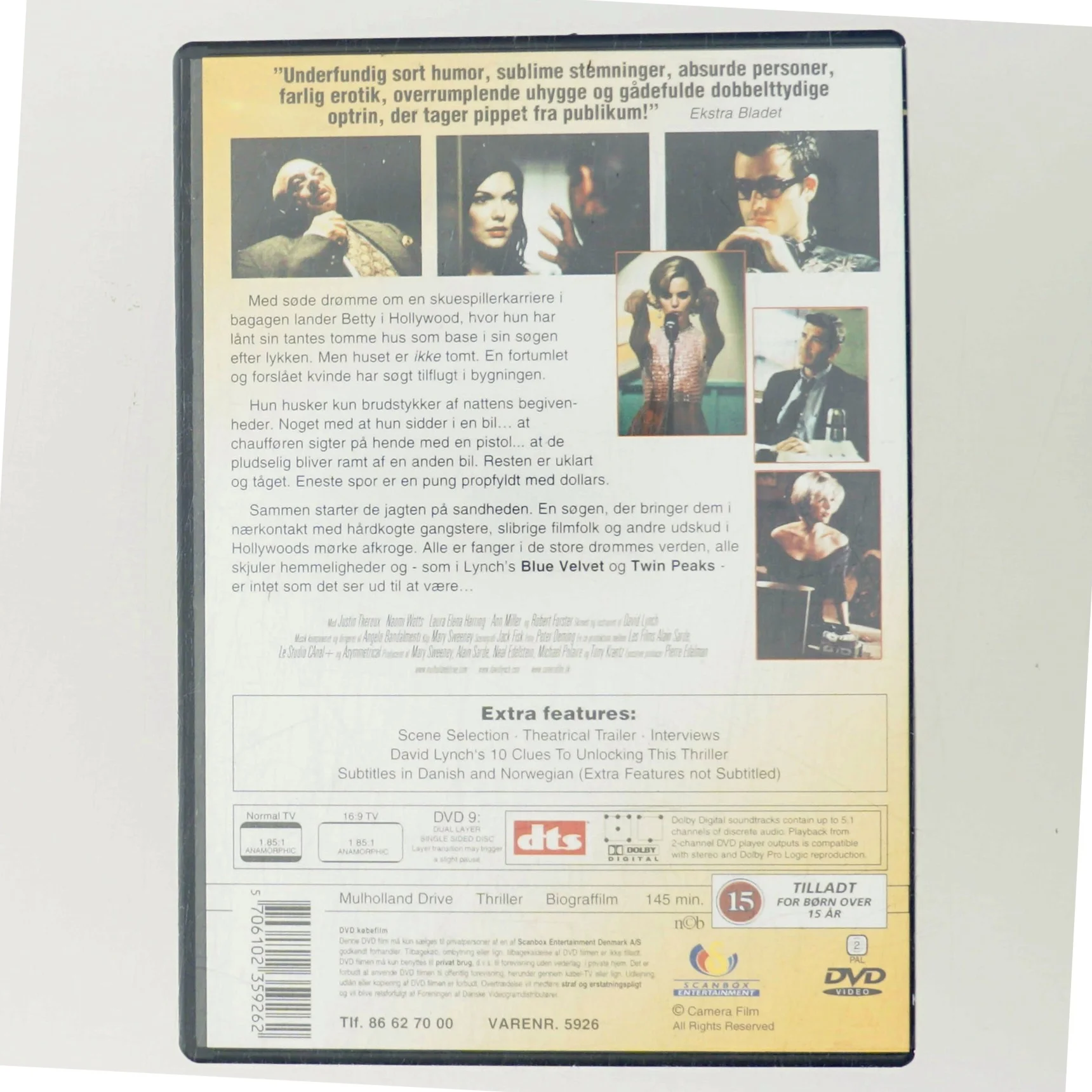 Mulholland Drive med Naomi Watts (DVD)