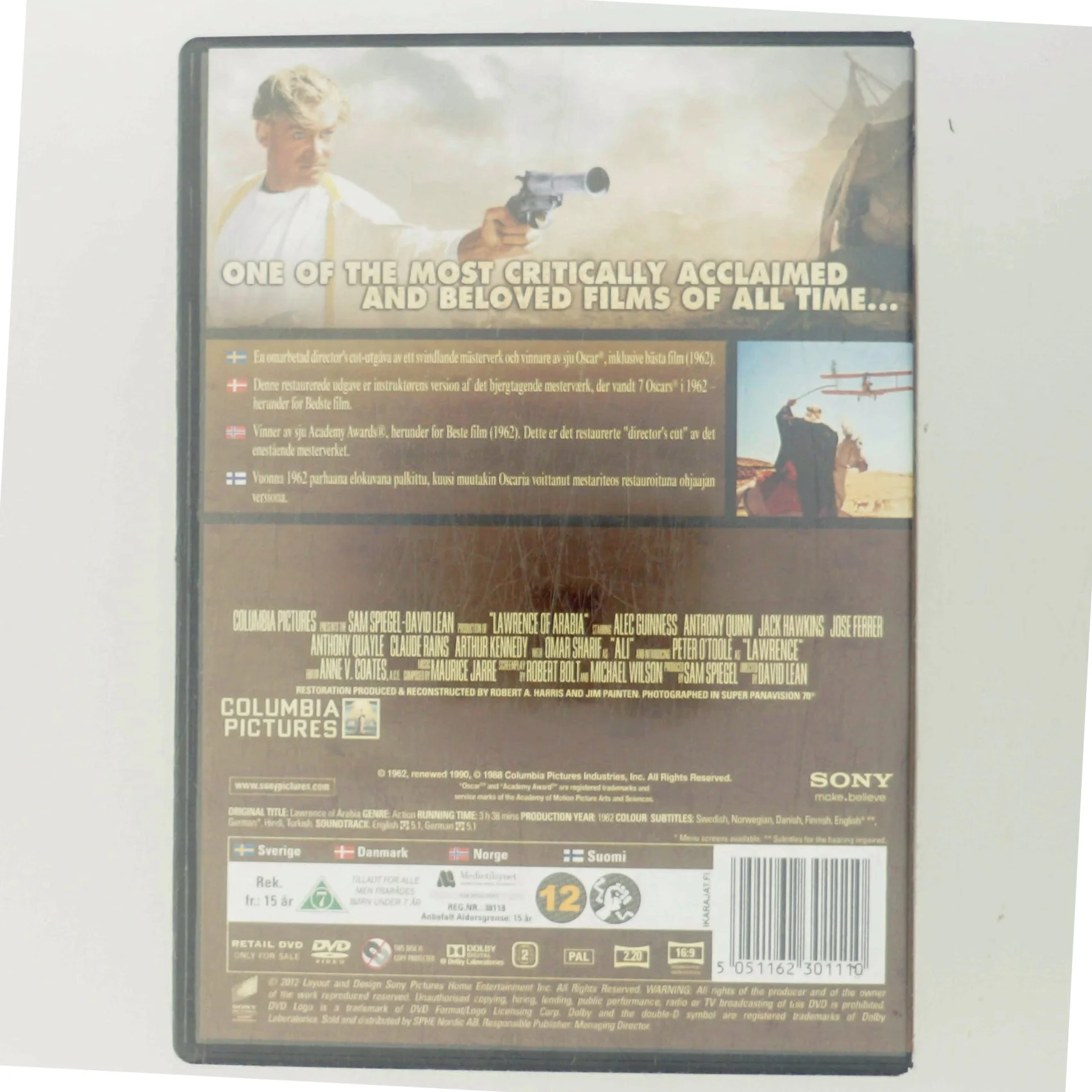 Lawrence of Arabia med Peter O'Toole (DVD)
