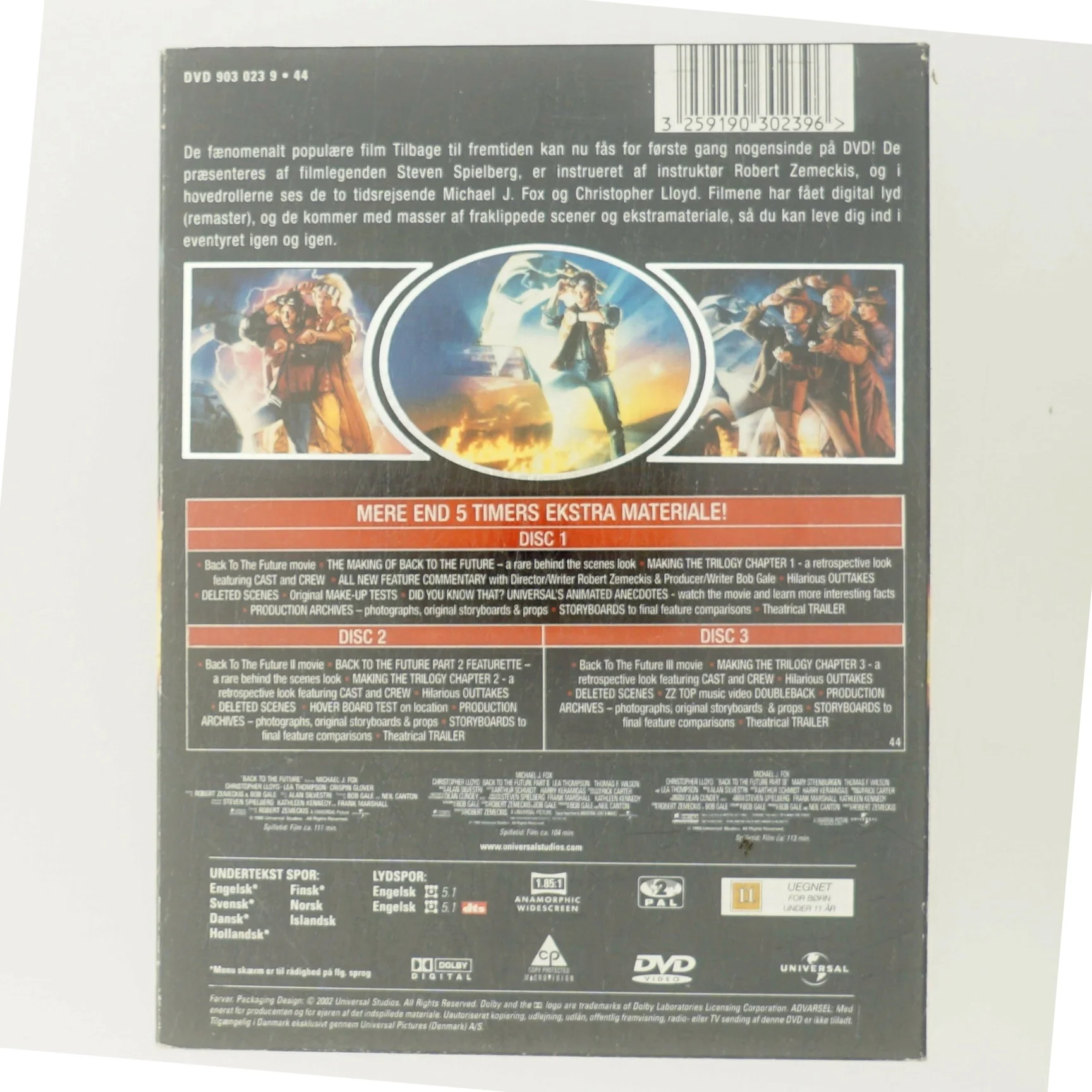 Tilbage til Fremtiden trilogi DVD-boks fra Universal med Michael J. Fox (DVD)