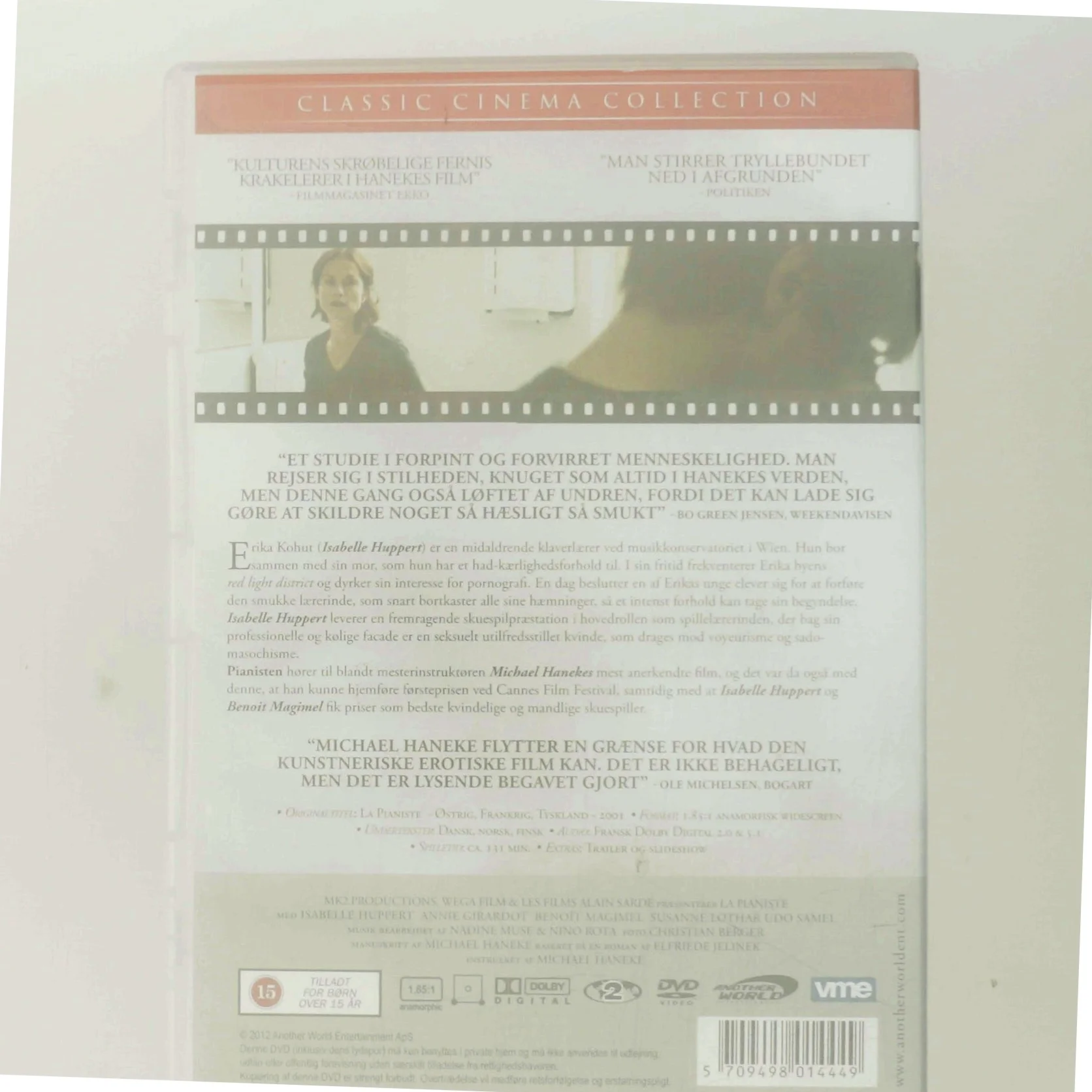 Pianisten med Isabelle Huppert (DVD)