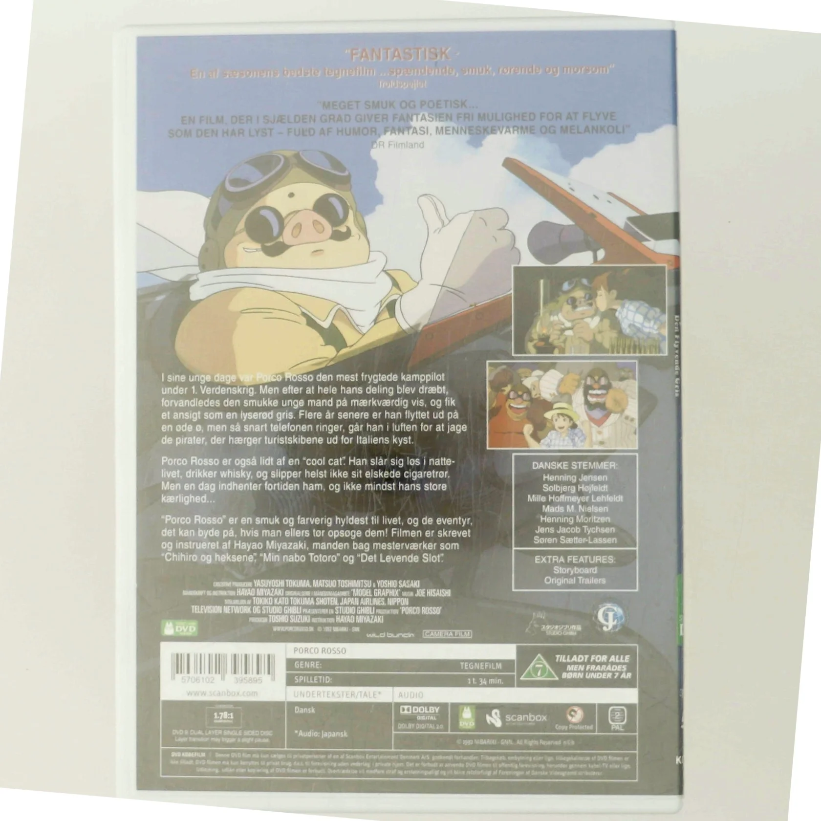 Den Flyvende Gris Porco Rosso - Miyazaki [dvd] med Henning Jensen (DVD)