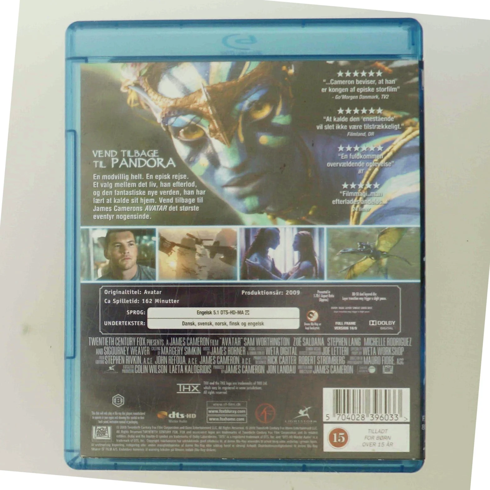 Avatar                                        <span class="label label-blank pull-right" style="margin-right: 3px;">DVD og Blu-Ray edition</span> med Sam Worthington (DVD)