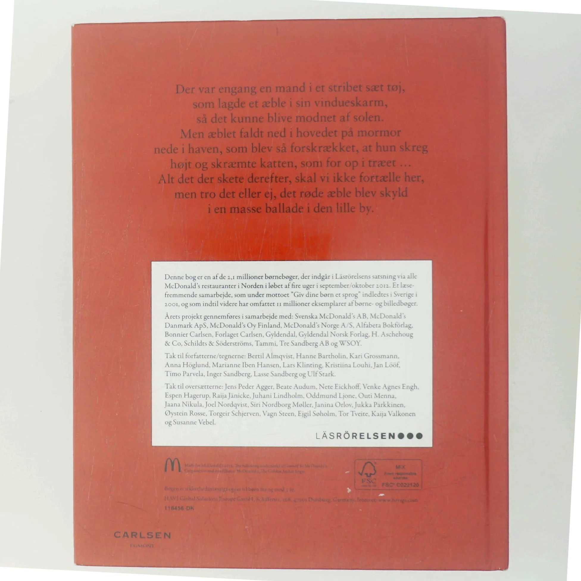 Historien om det røde æble af Jan Lööf (Bog)