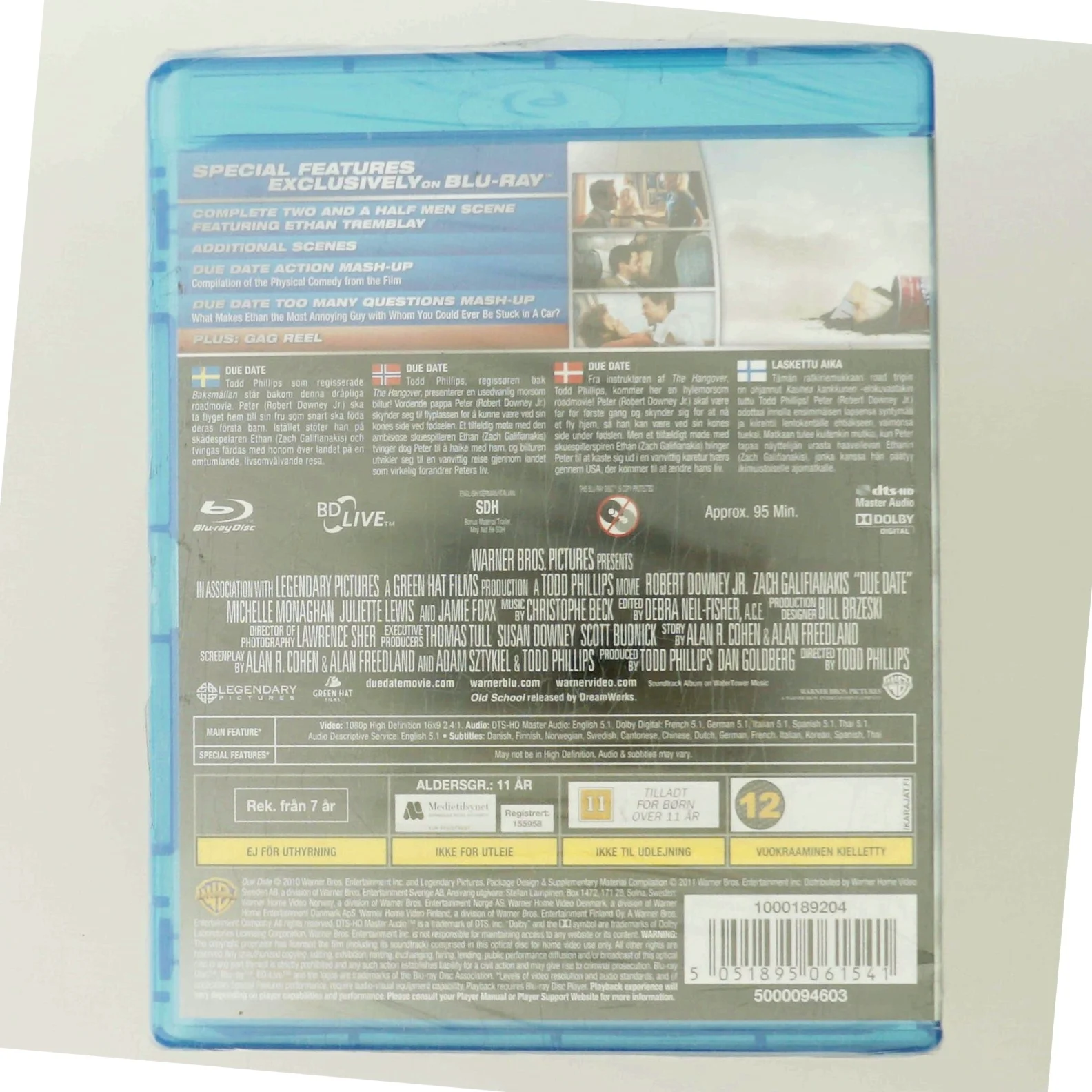 Due Date BD                                        <span class="label label-blank pull-right" style="margin-right: 3px;">Standard edition</span> med Robert Downey Jr. (DVD)